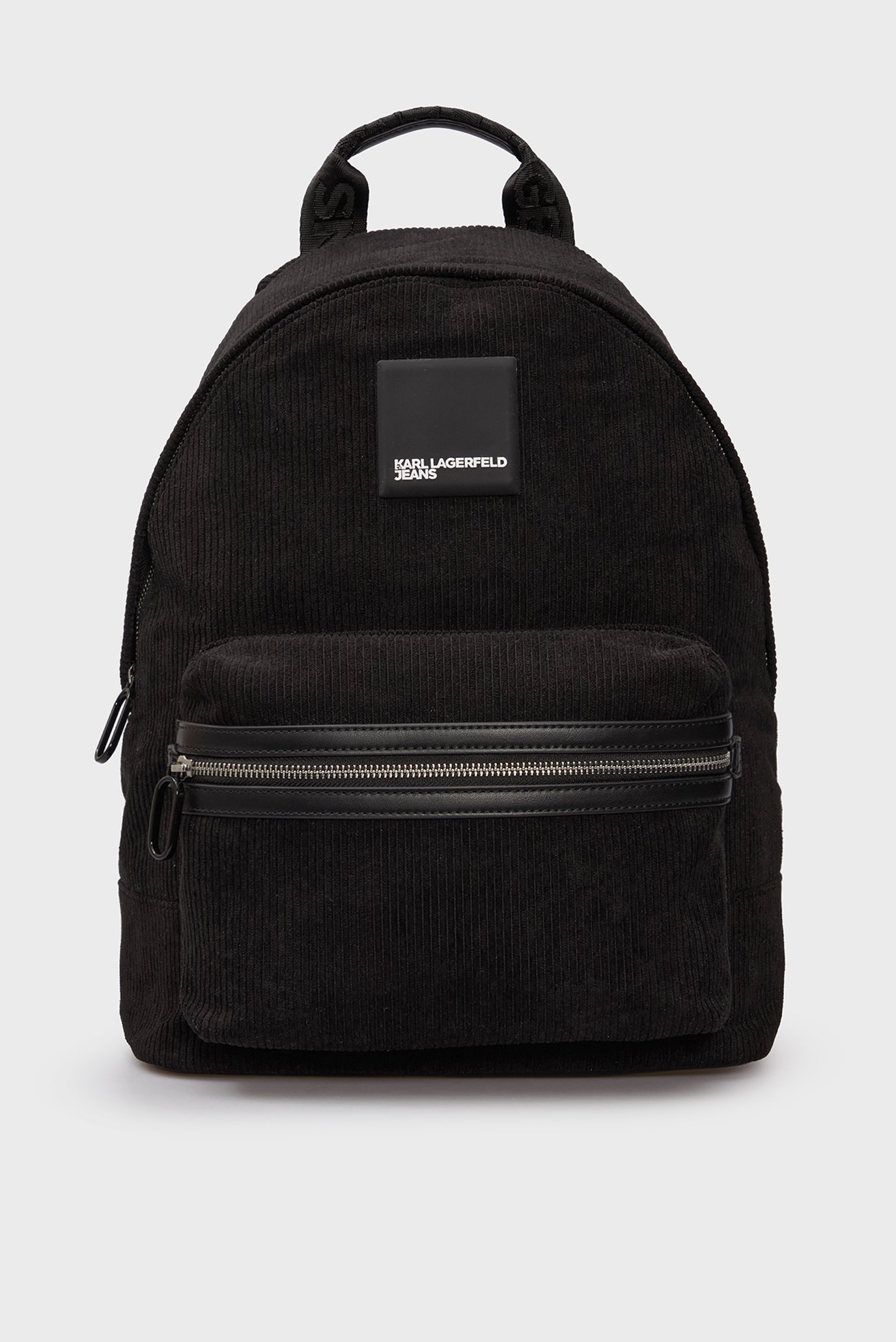 Чоловічий чорний вельветовий рюкзак box logo backpack 1