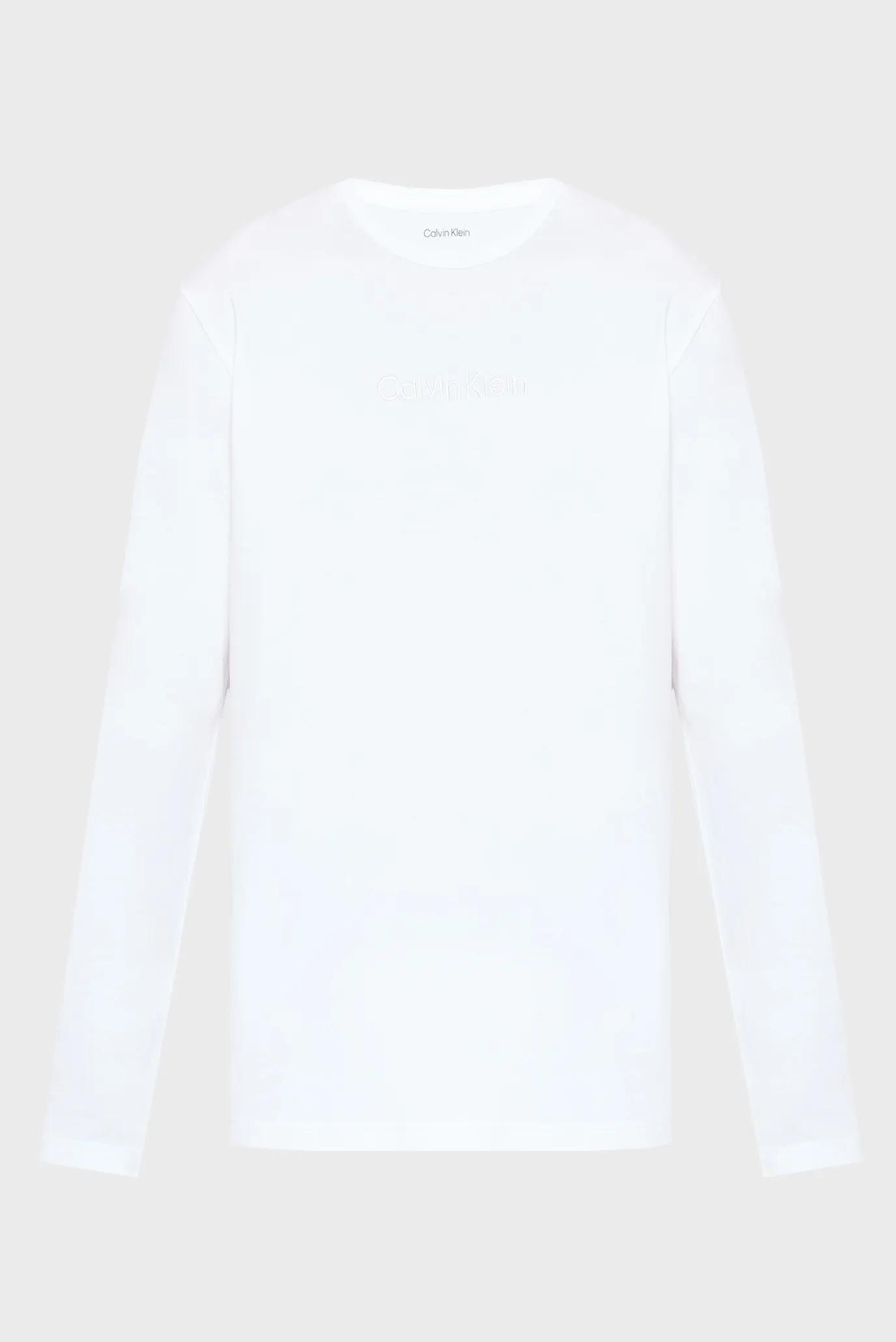 Чоловічий білий лонгслів CREW NECK 6