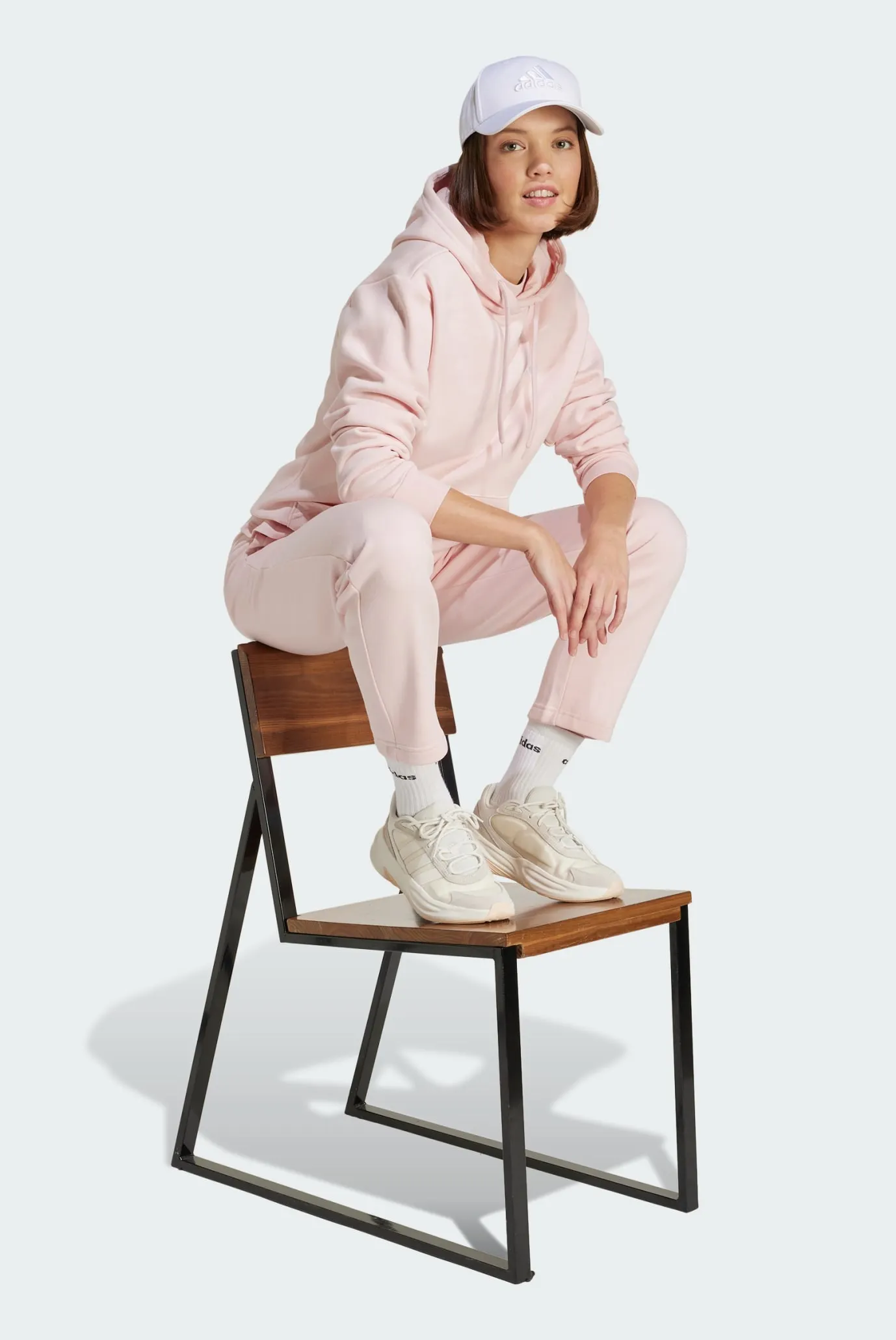 Женское розовое худи Essentials Small Logo Feel Cozy 2