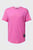 Чоловіча рожева футболка BADGE TURN UP SLEEVE