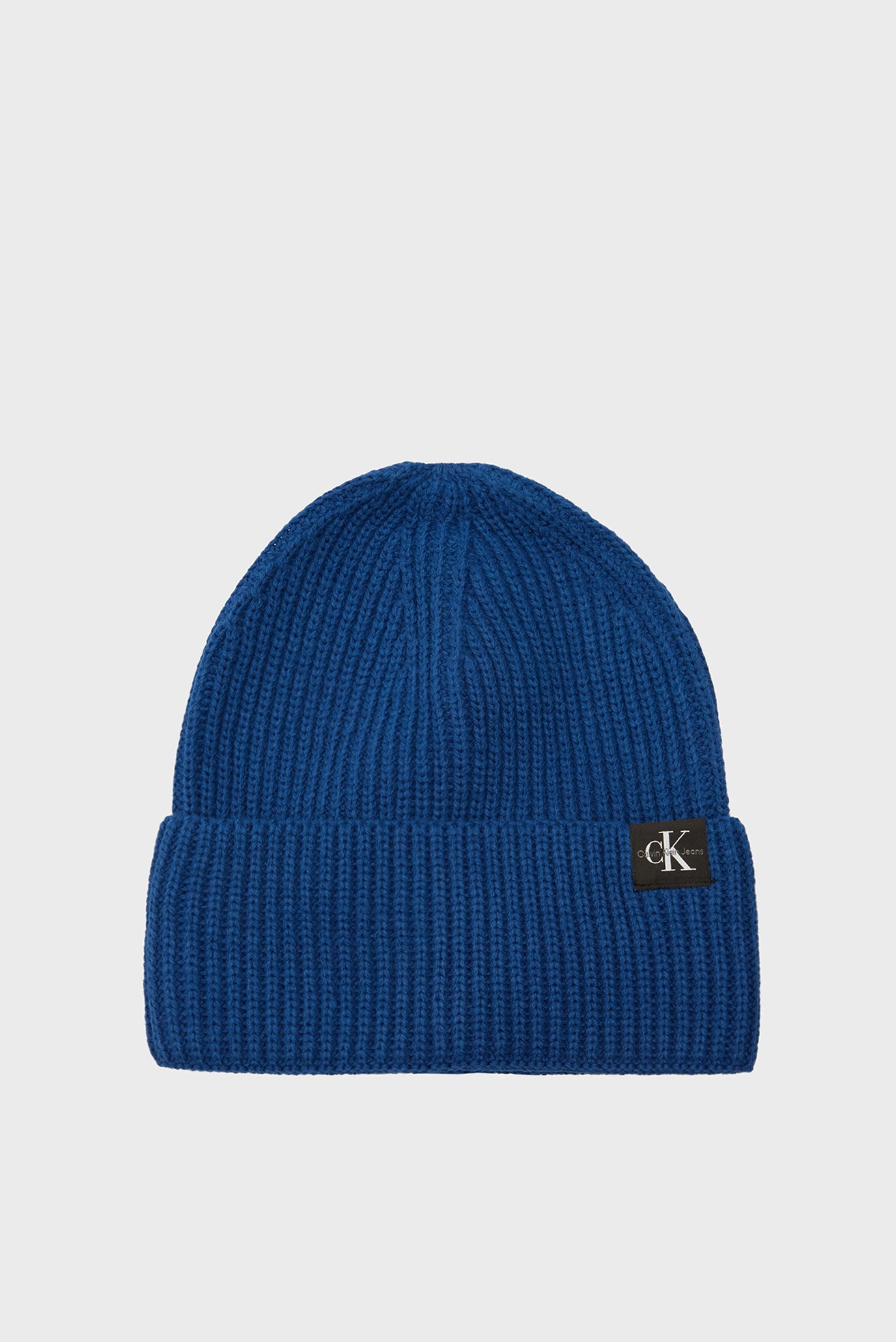 Детская синяя шапка MONOGRAM RIB BEANIE 1