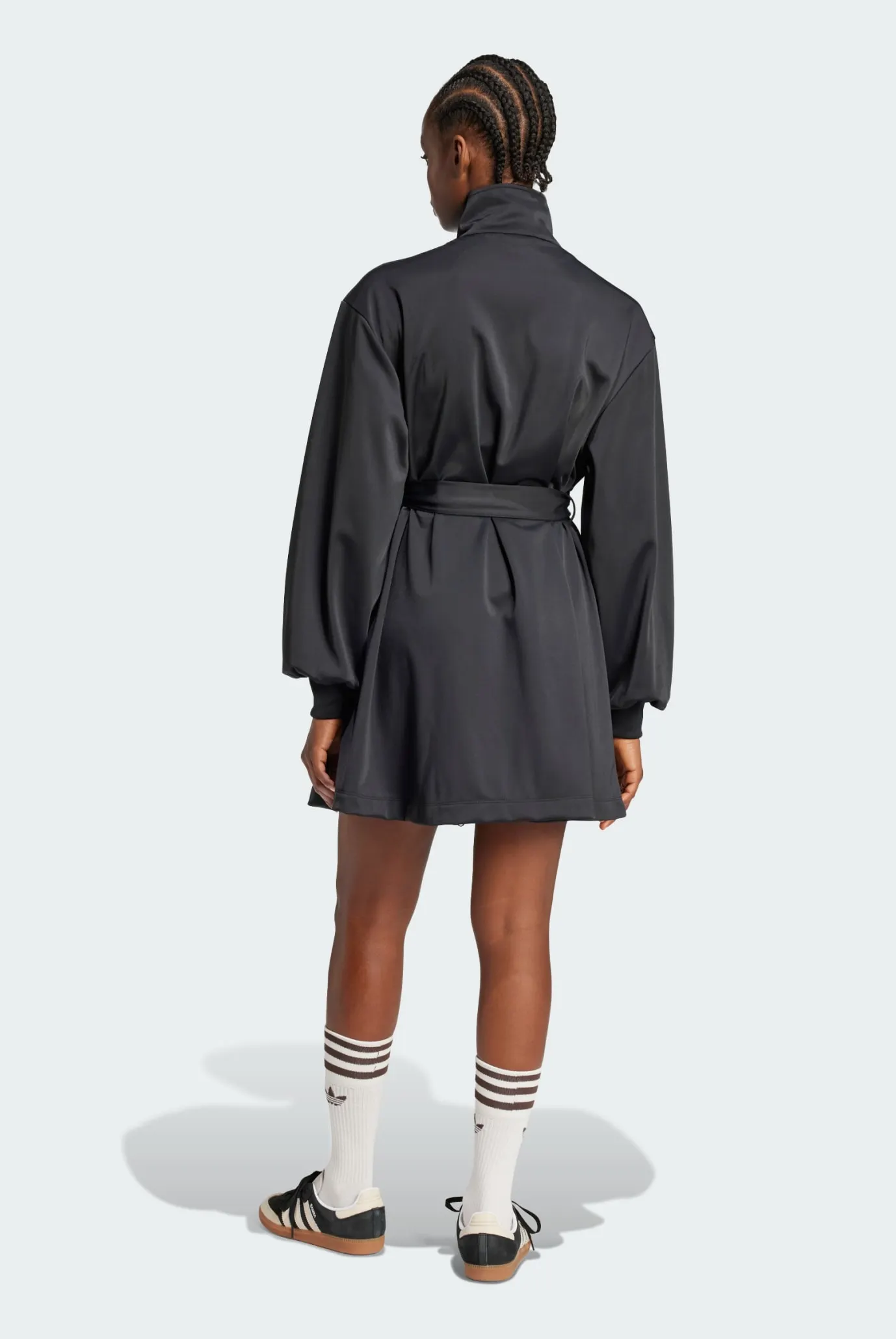 Женское черное платье 3-Stripes Wrapped adidas JJ0953 — MD-Fashion