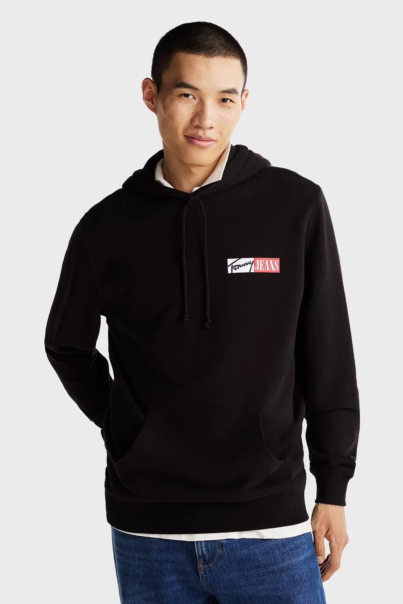 Чоловіче чорне худі TJM REG ENTRY GRAPHIC HOODIE EXT 1