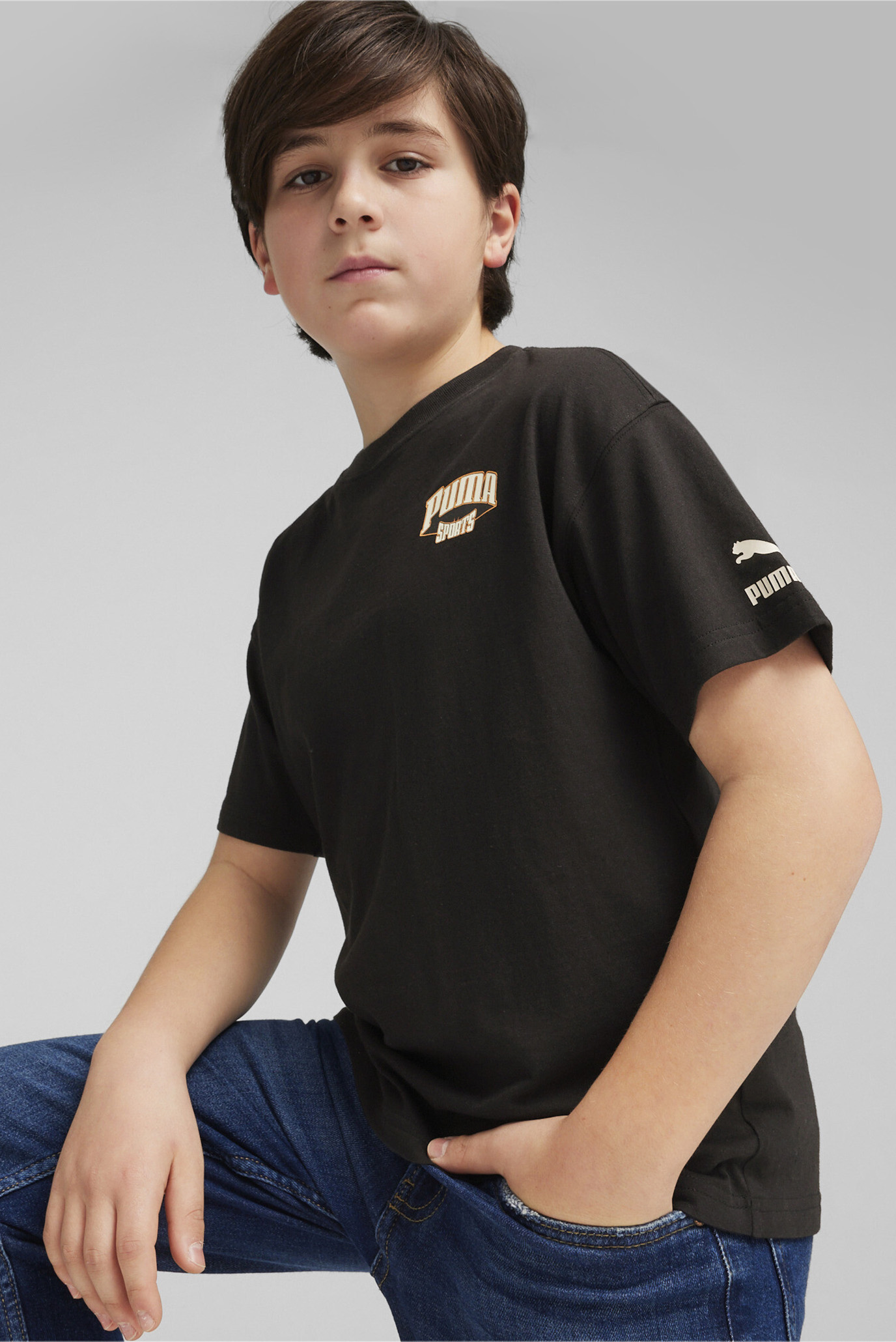 Детская черная футболка FOR THE FANBASE Youth Graphic Tee 1