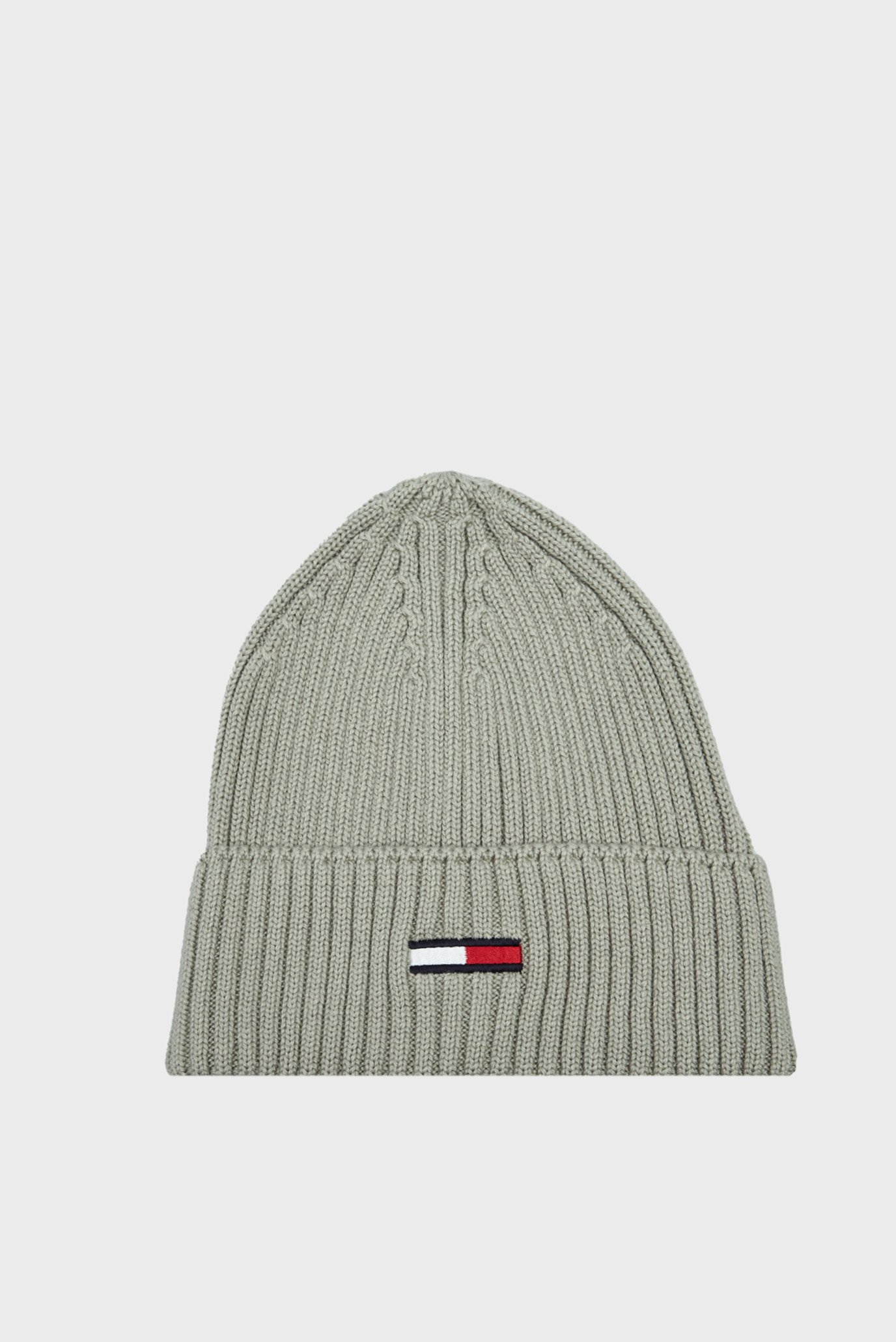 Мужская серая шапка TJM ELONGATED FLAG BEANIE 1