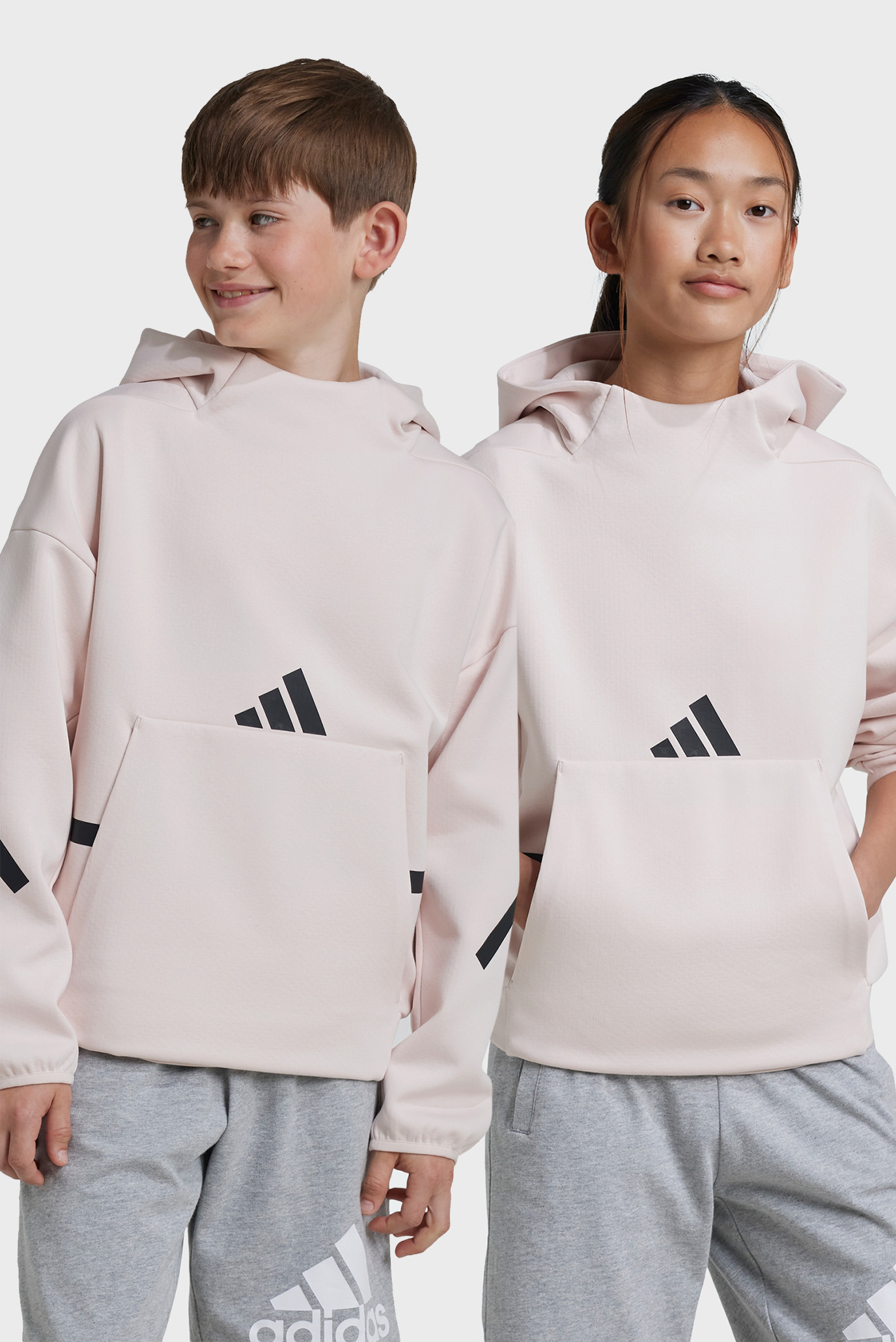 Детское пудровое худи adidas Z.N.E. Kids 1