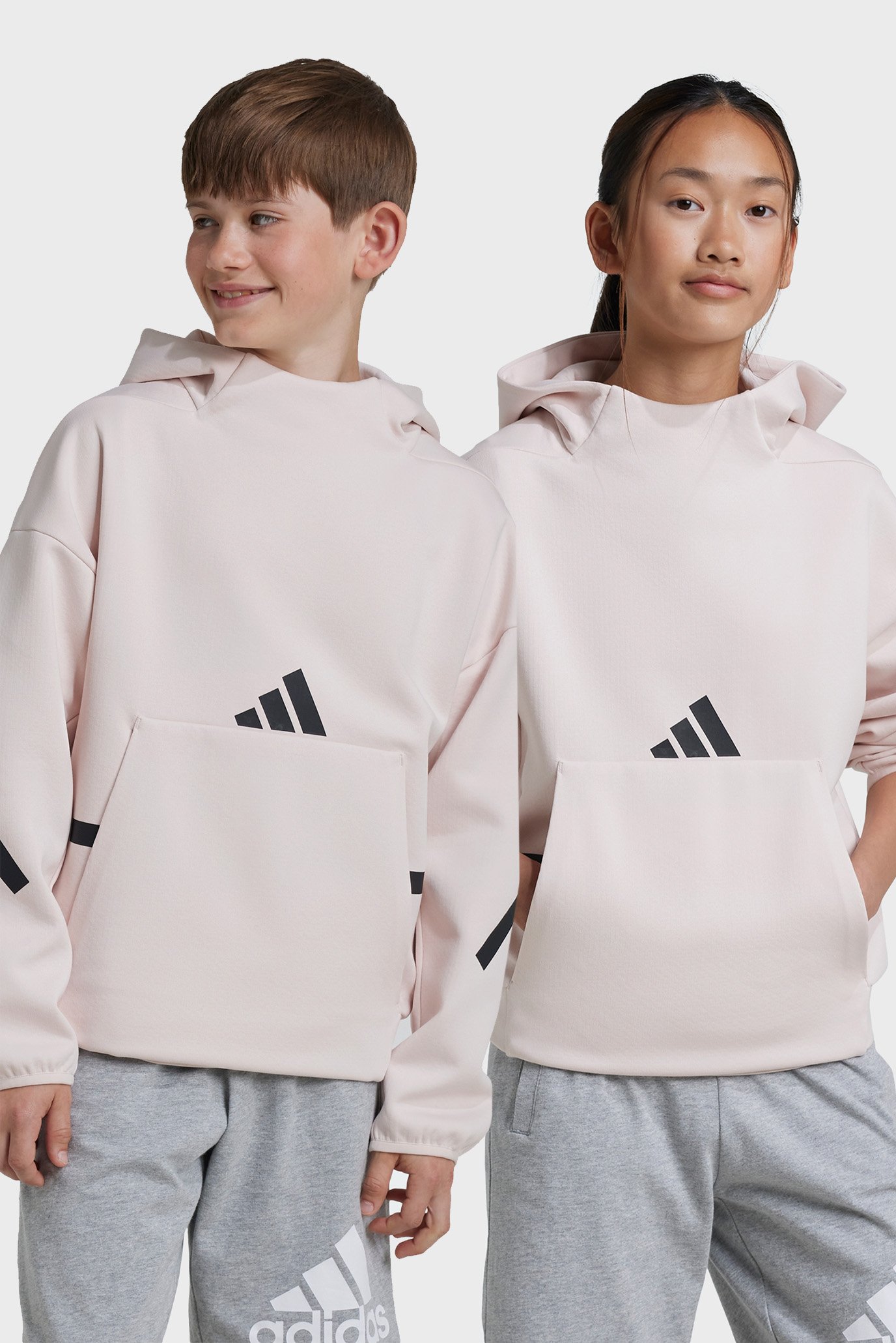 Дитяче пудрове худі adidas Z.N.E. Kids 1