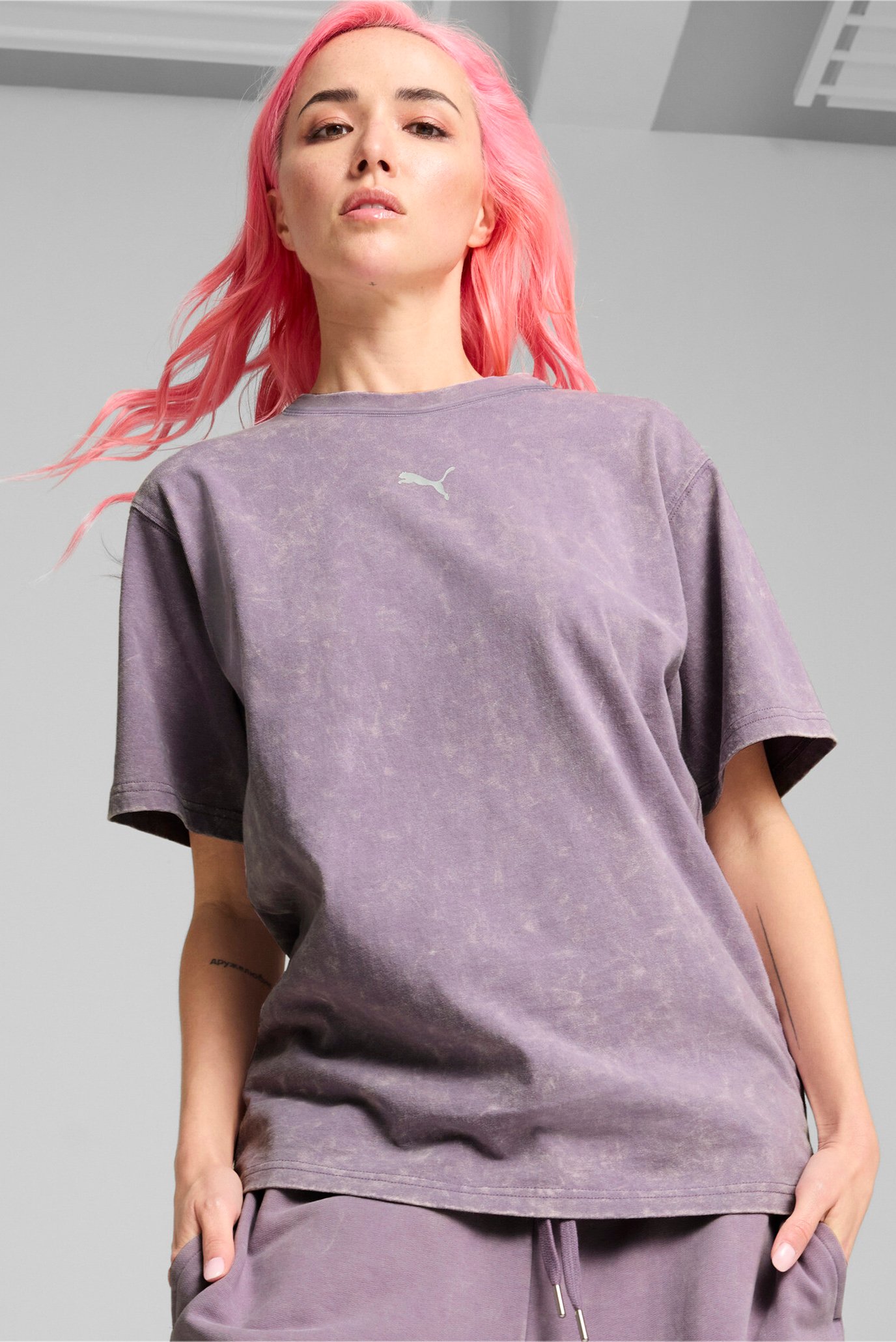 Женская сиреневая футболка DARE TO Relaxed Washed Tee Women 1