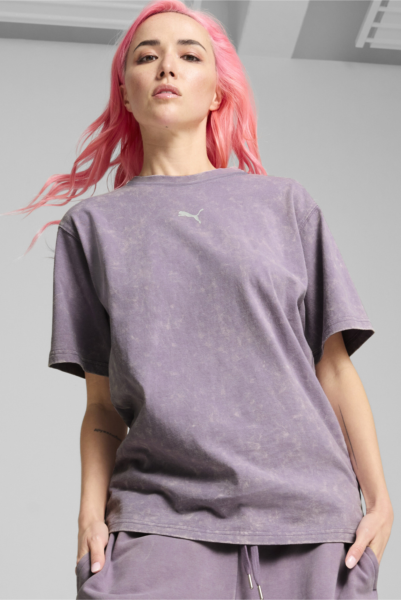 Жіноча бузкова футболка DARE TO Relaxed Washed Tee Women 1