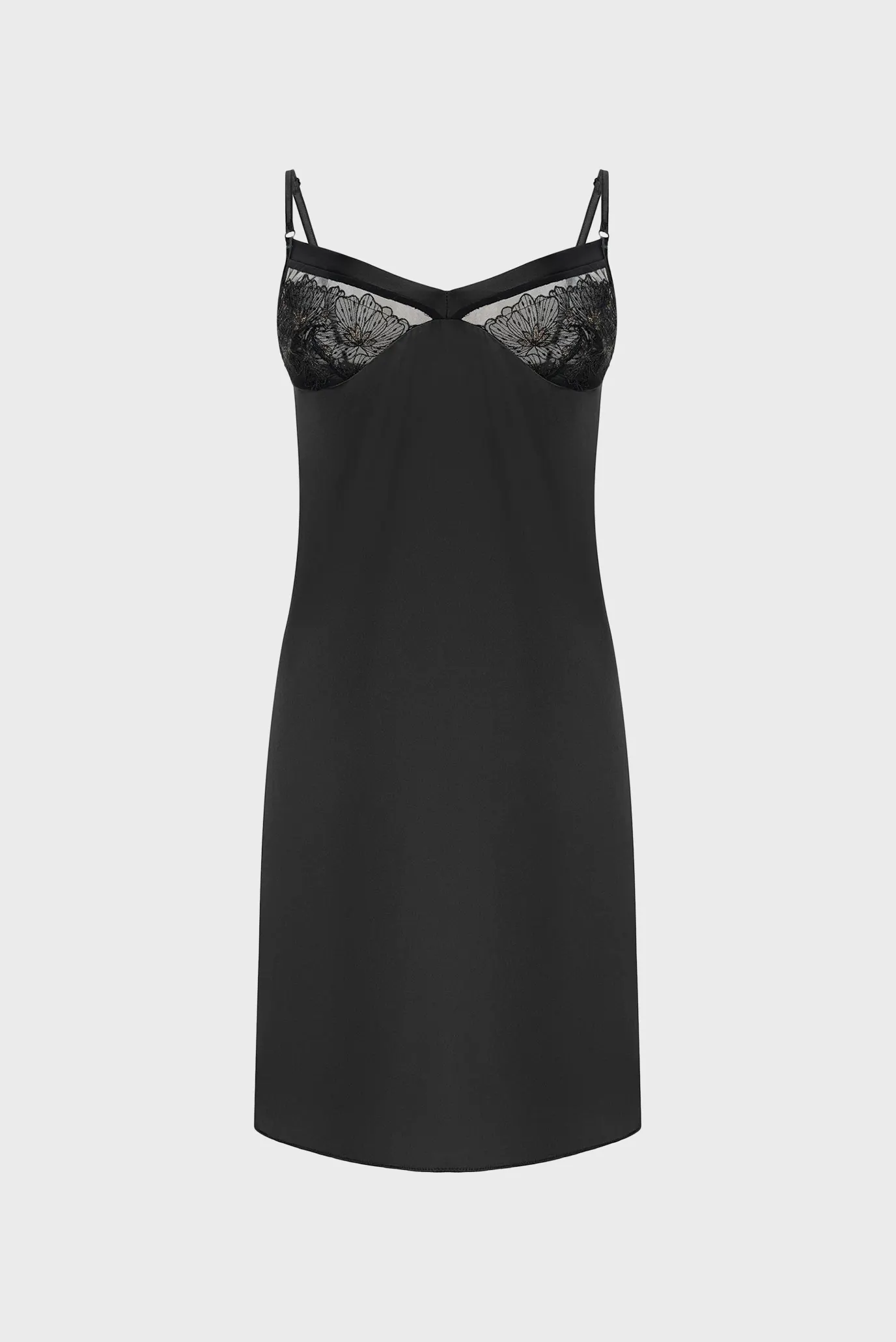 Женская черная ночная  рубашка 1