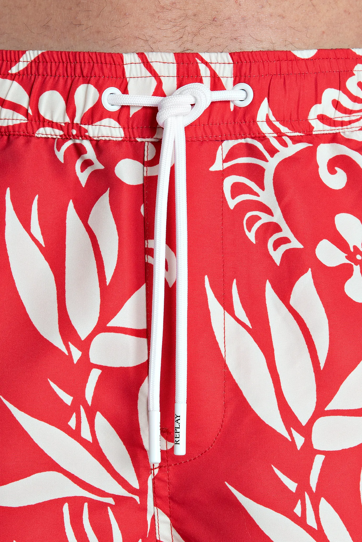 Чоловічі червоні плавальні шорти з візерунком 3