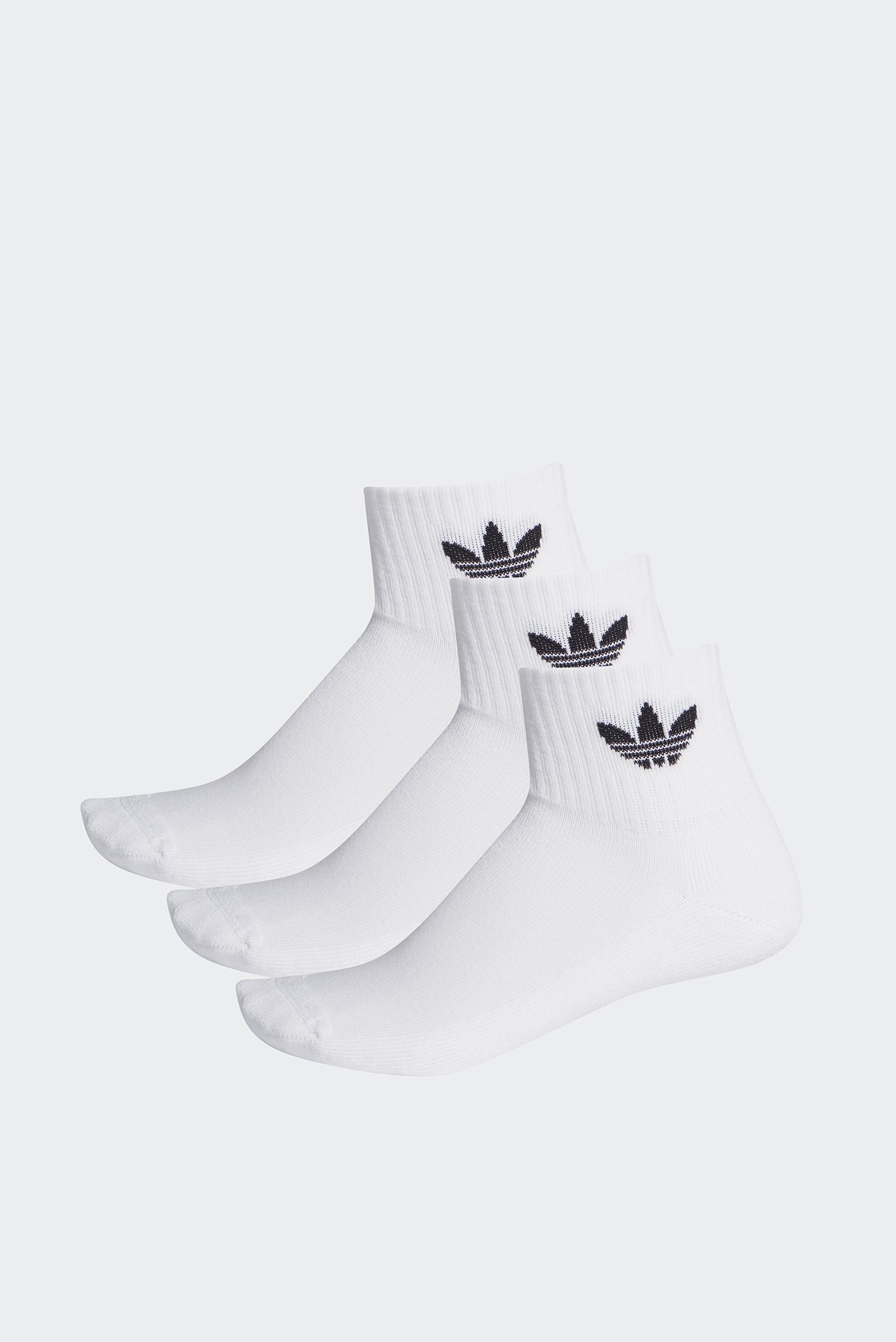 Женские белые носки (3 пары) Mid-Cut Crew adidas FT8529 — MD-Fashion