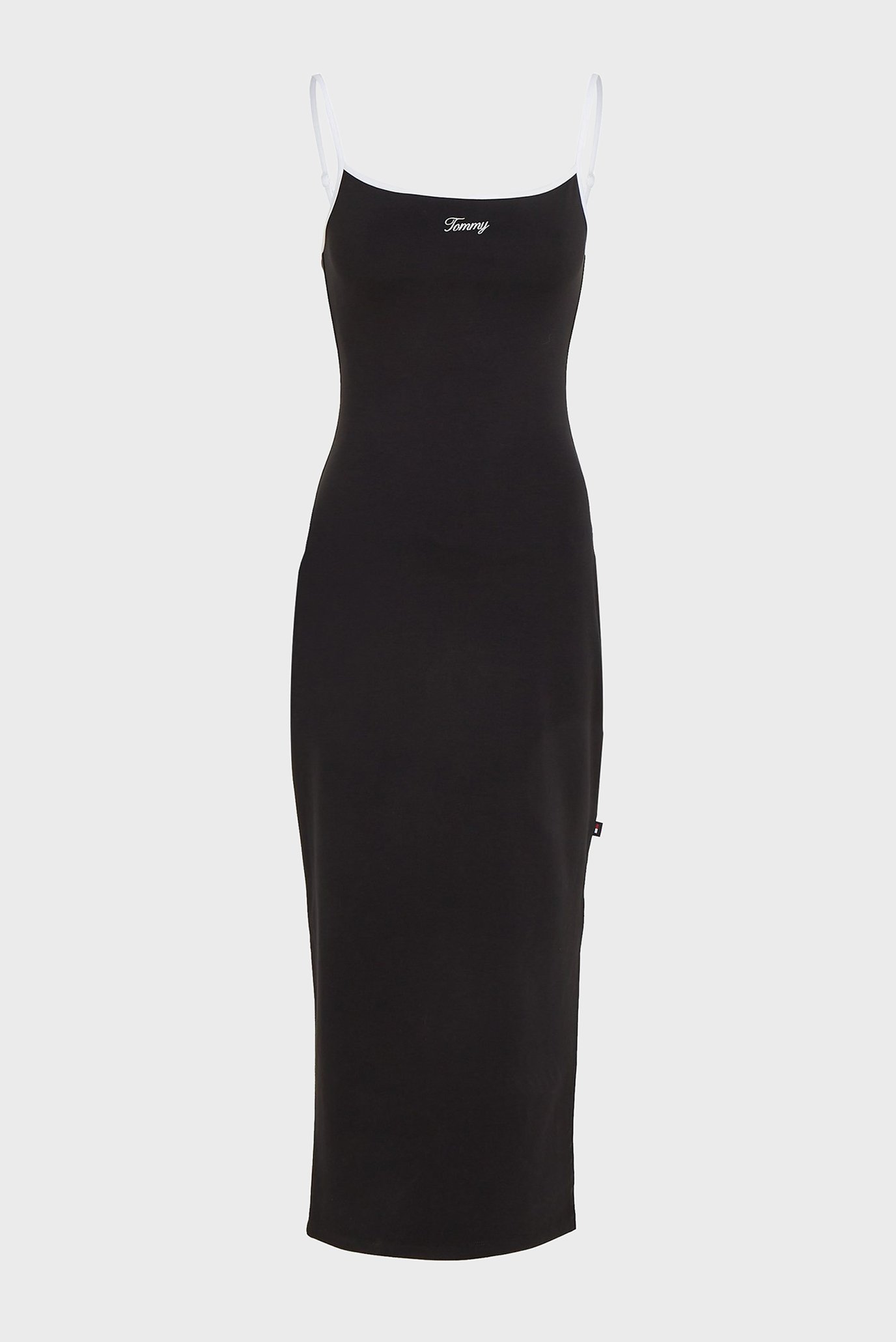 Женское черное платье TJW TONAL SCRIPT MIDI DRESS 1