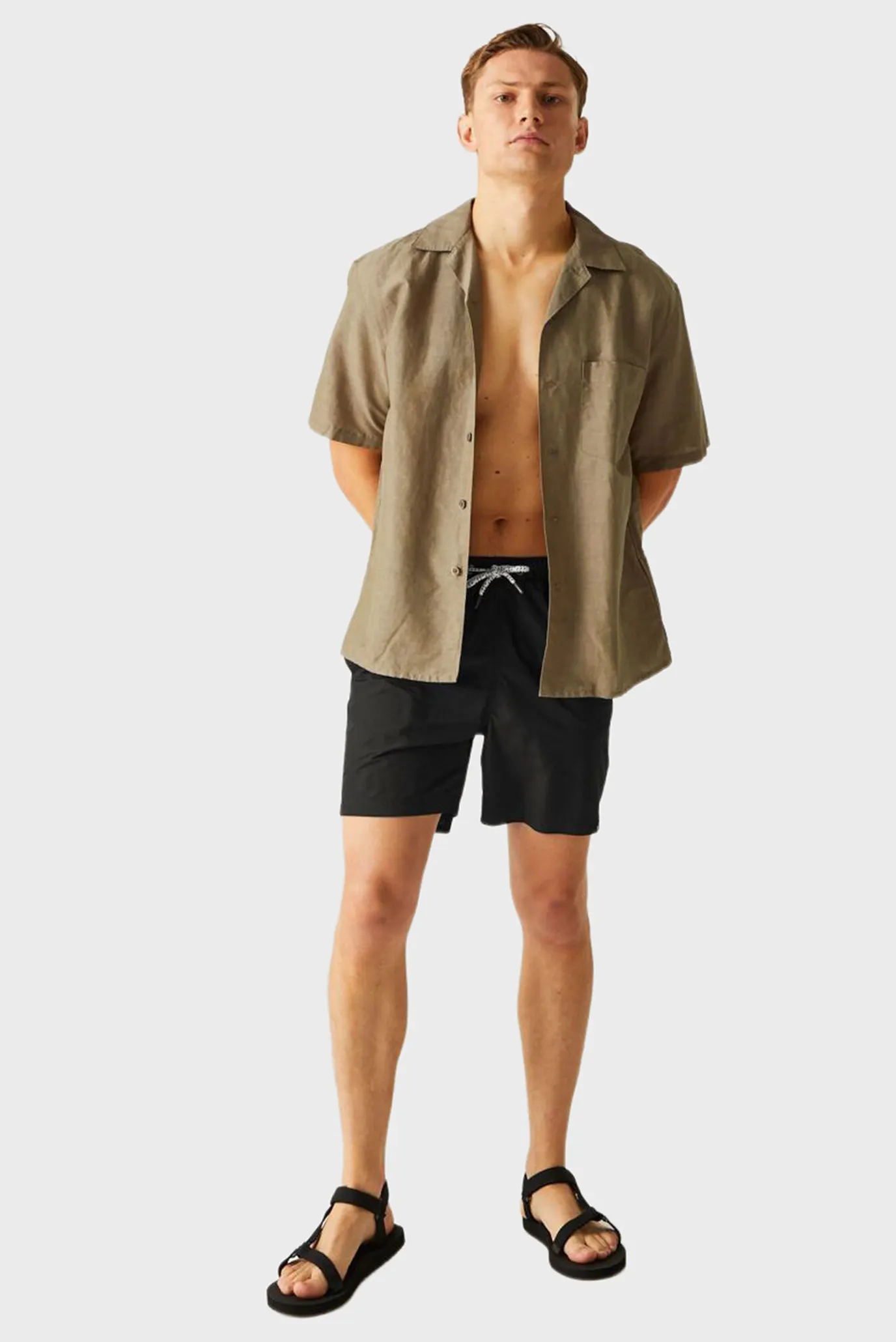 Чоловічі чорні плавальні шорти 2