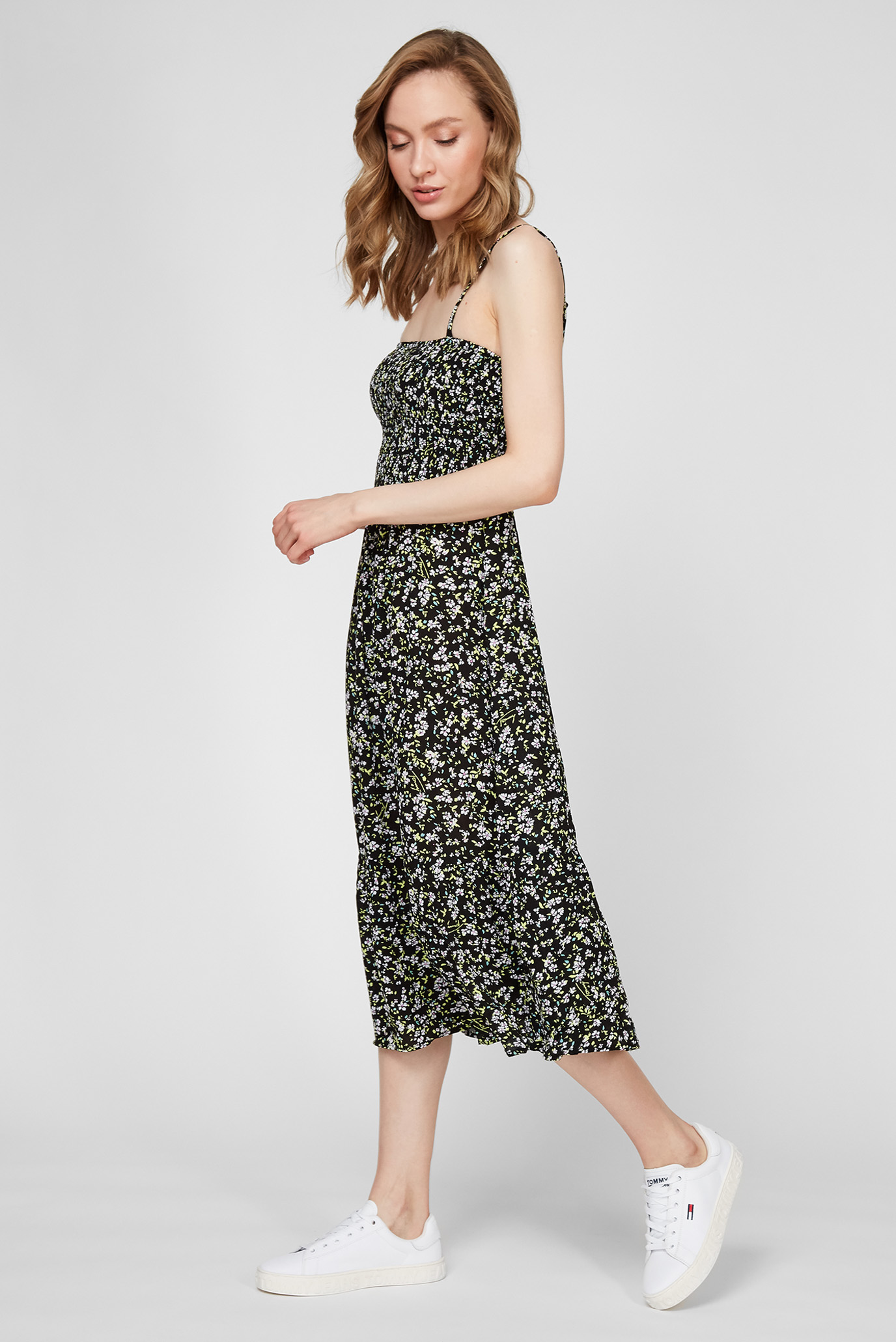 tommy jeans smock floral dress