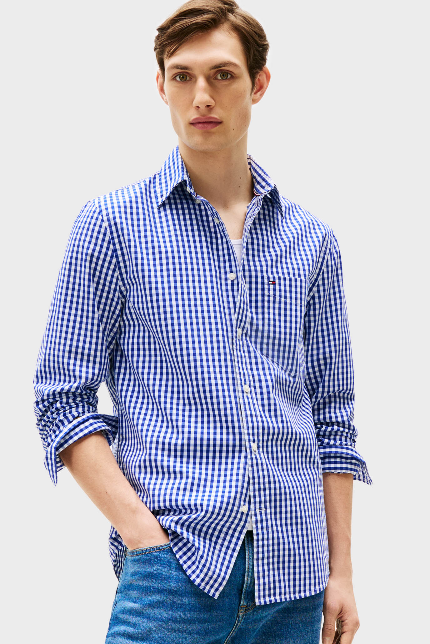 Мужская рубашка в клетку GINGHAM Разноцветный S Tommy Hilfiger MW0MW39452 Мужская рубашка в клетку GINGHAM Разноцветный S Tommy Hilfiger MW0MW39452