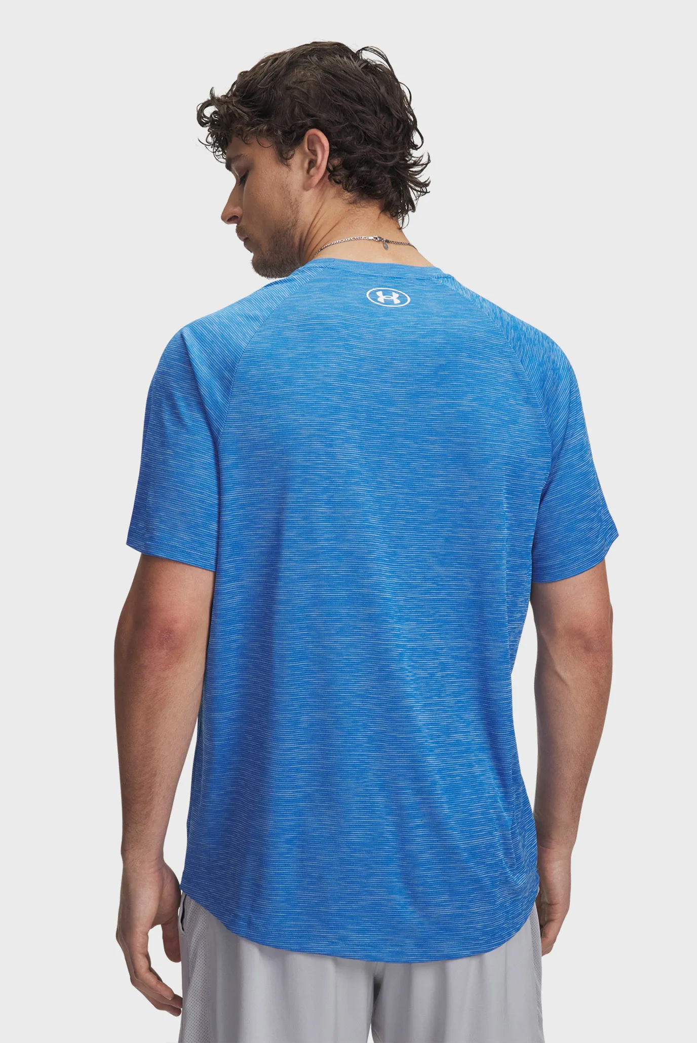 Мужская синяя футболка UA Tech Textured SS 3