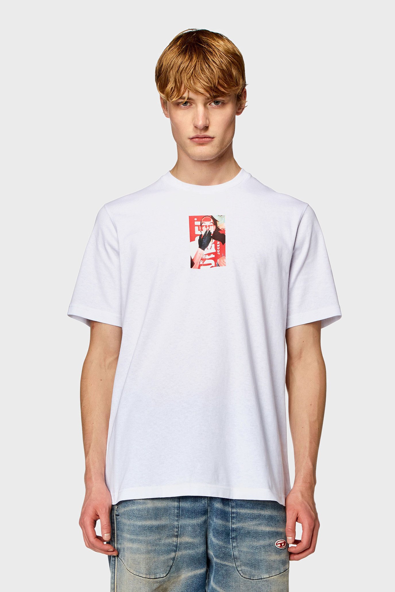 Мужская белая футболка T-JUST-N11 1