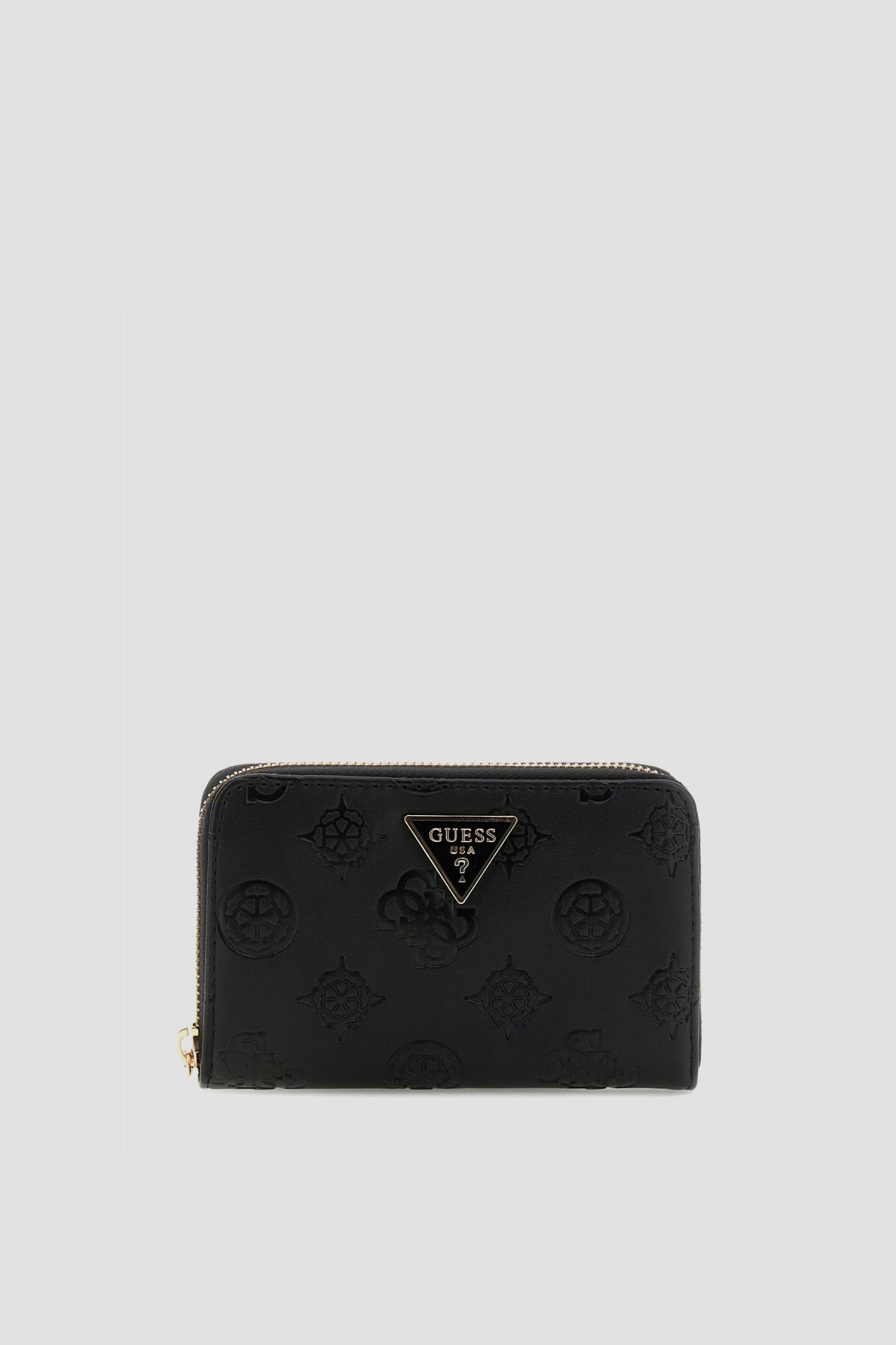 Жіночий чорний гаманець з візерунком 1