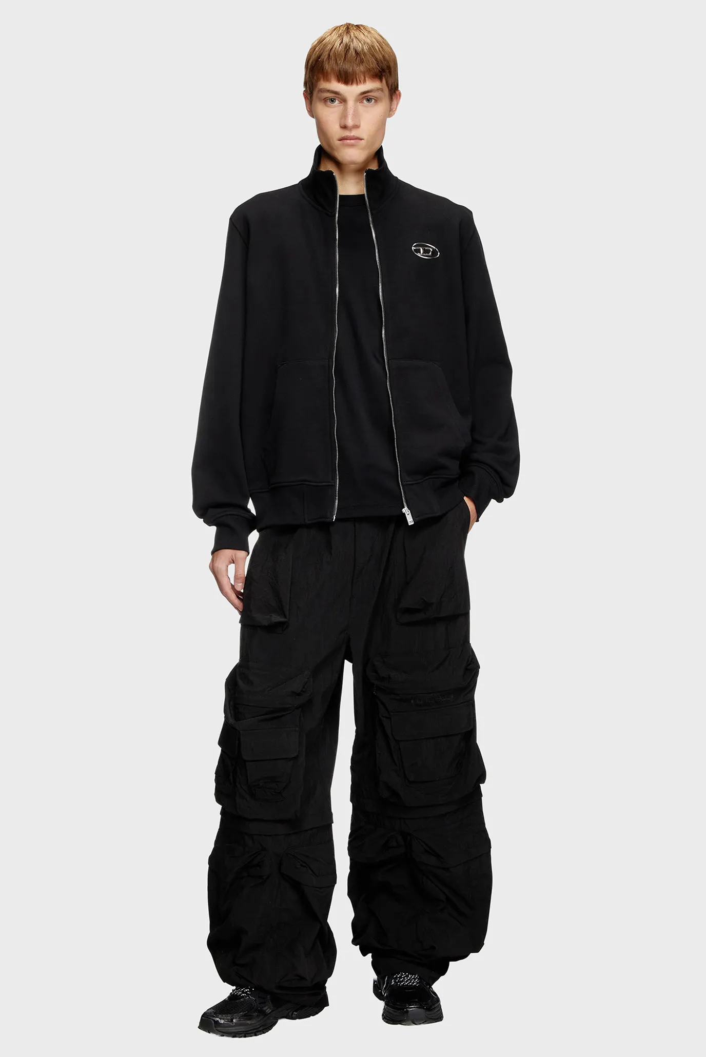 Мужская черная спортивная кофта S-GINNI-ZIP-OD 2