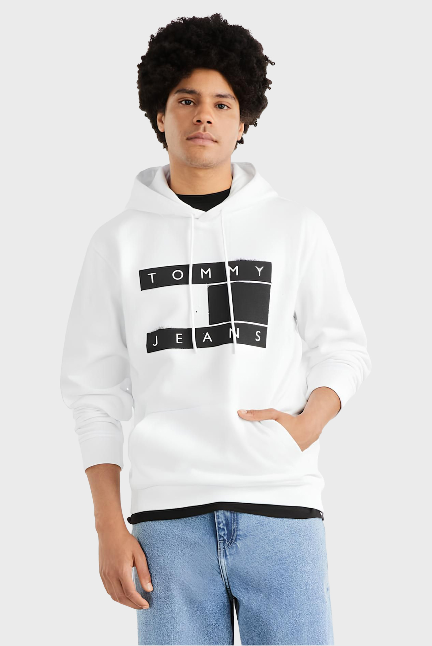 Мужское белое худи TJM REG FLAG SPRAY HOODIE 1