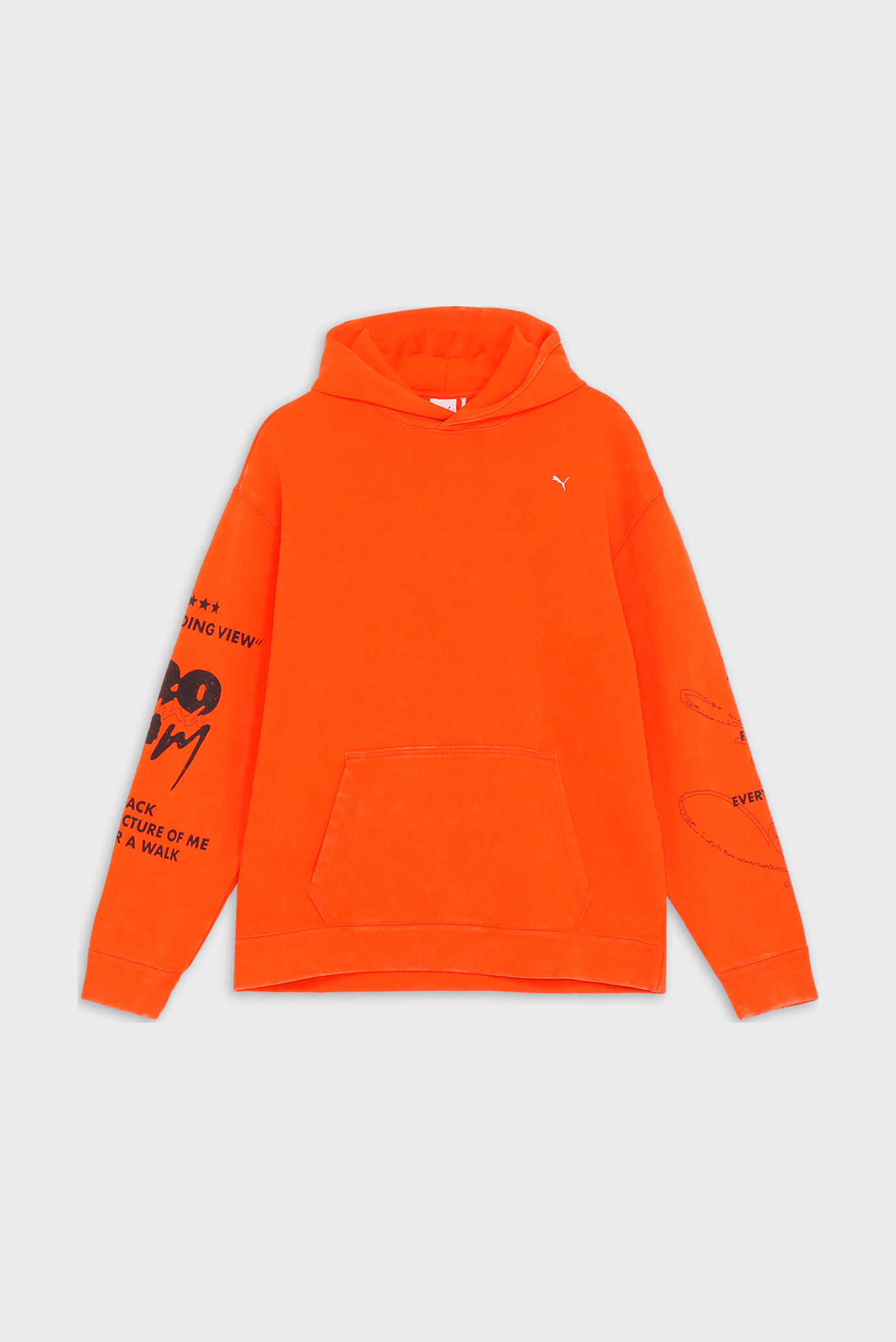 Оранжевое худи UNTERGRUND Oversized Hoodie (унисекс) 1