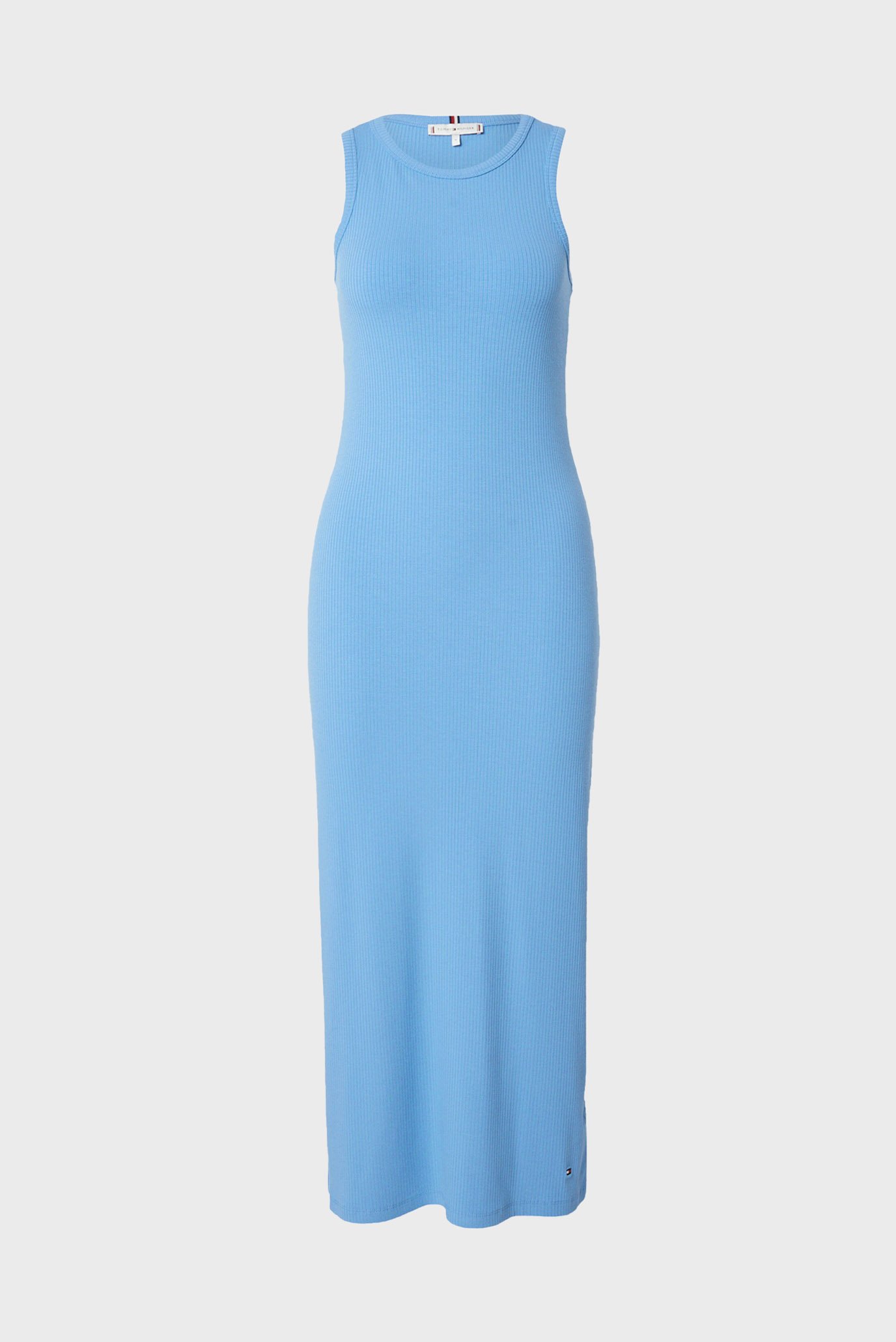 Женское голубое платье SLIM 5X2 RIB MIDI 1