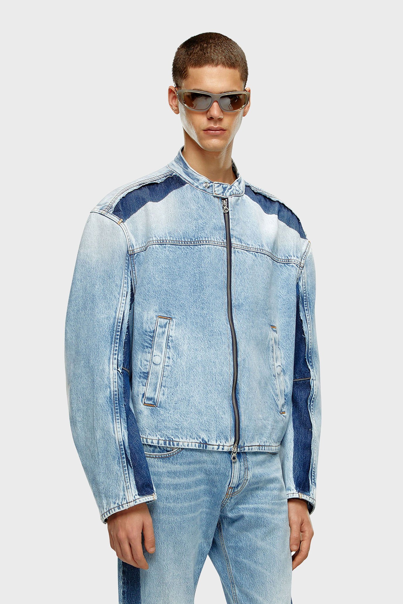 Чоловіча блакитна джинсова куртка D-MARGE-S1 1