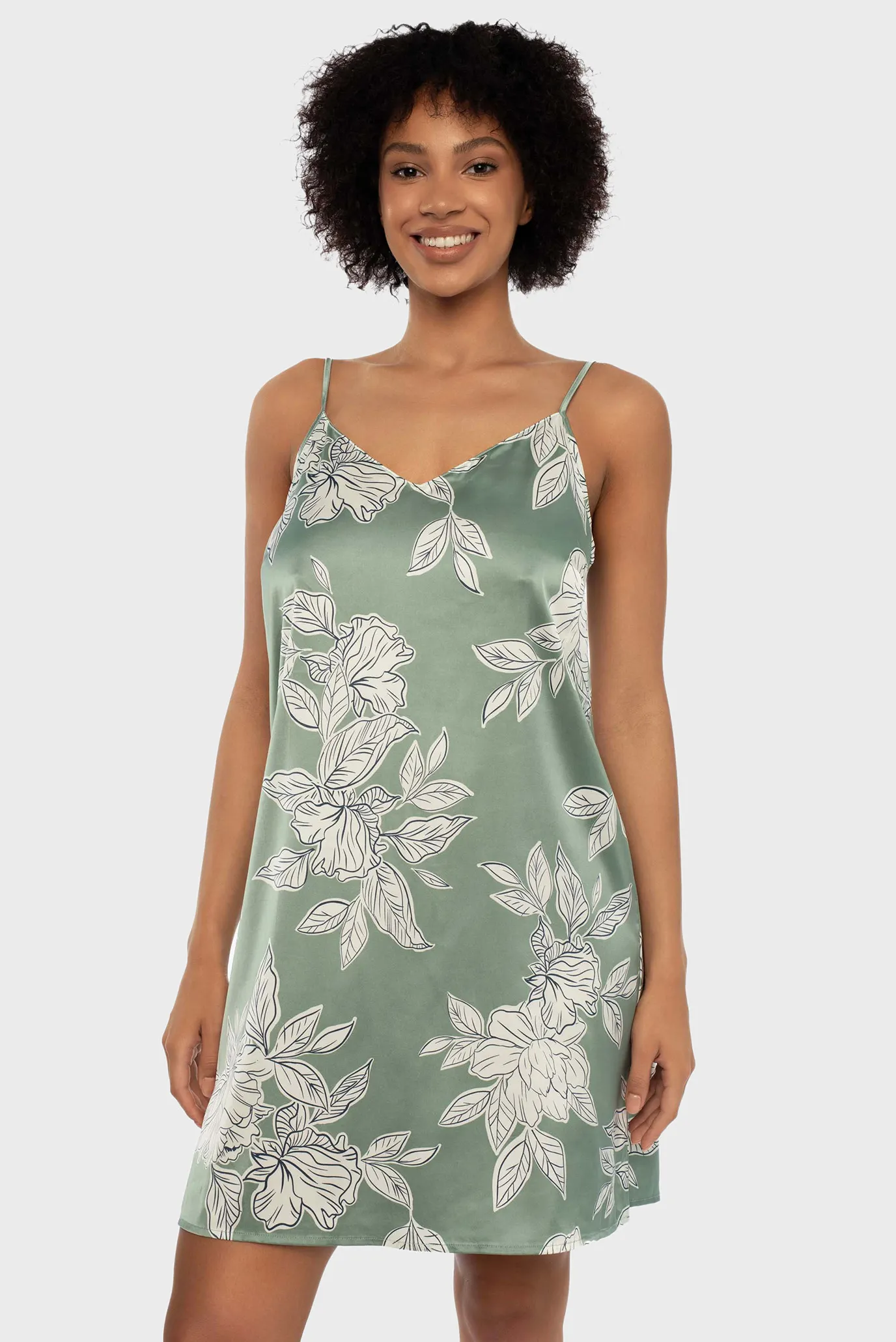 Жіноча зелена нічна сорочка з візерунком Dedicate 5