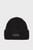 Женская черная шерстяная шапка SATIN LABEL WOOL-BLEND BEANIE