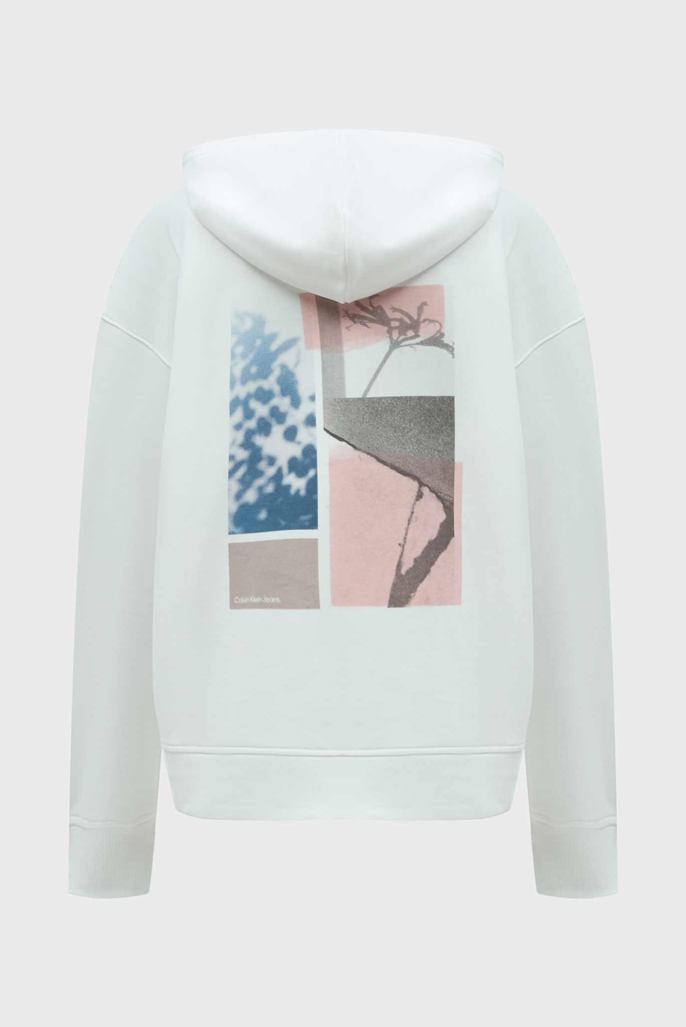 Женское белое худи FLORAL COLLAGE RELAXED HOODIE 1