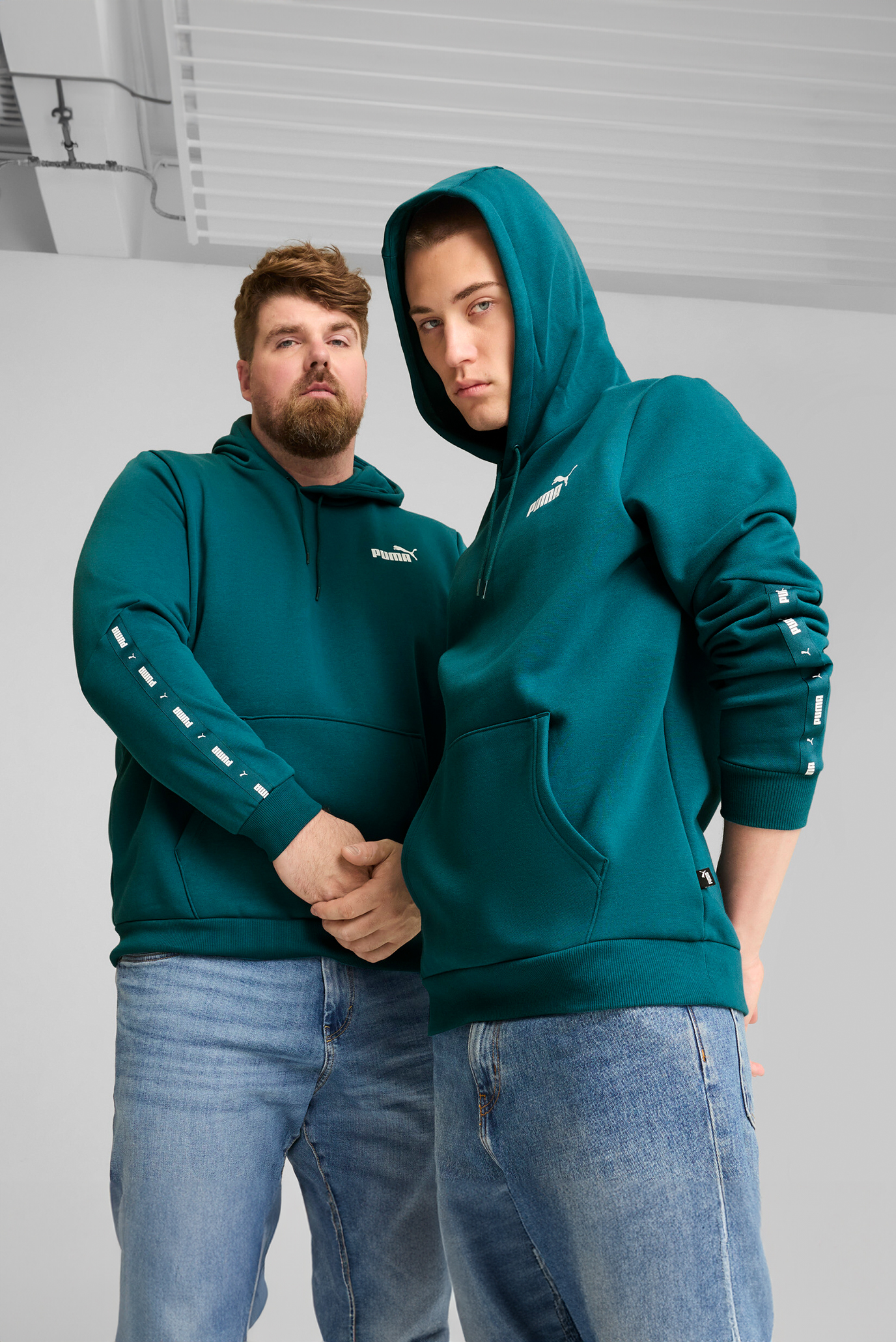 Чоловіче бірюзове худі Essentials+ Tape Men’s Hoodie 1