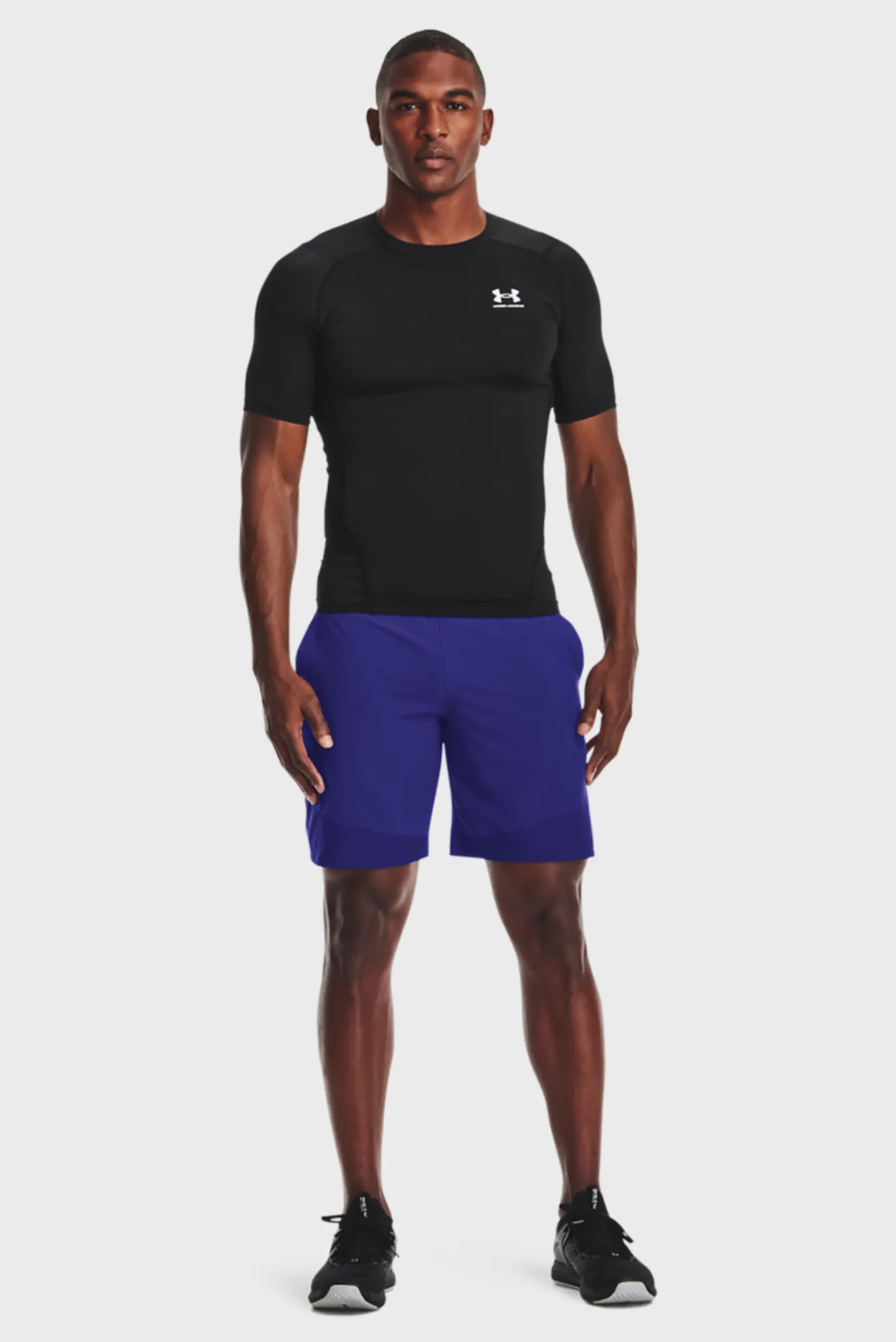 Чоловіча чорна футболка UA HG Armour Comp SS-BLK 2