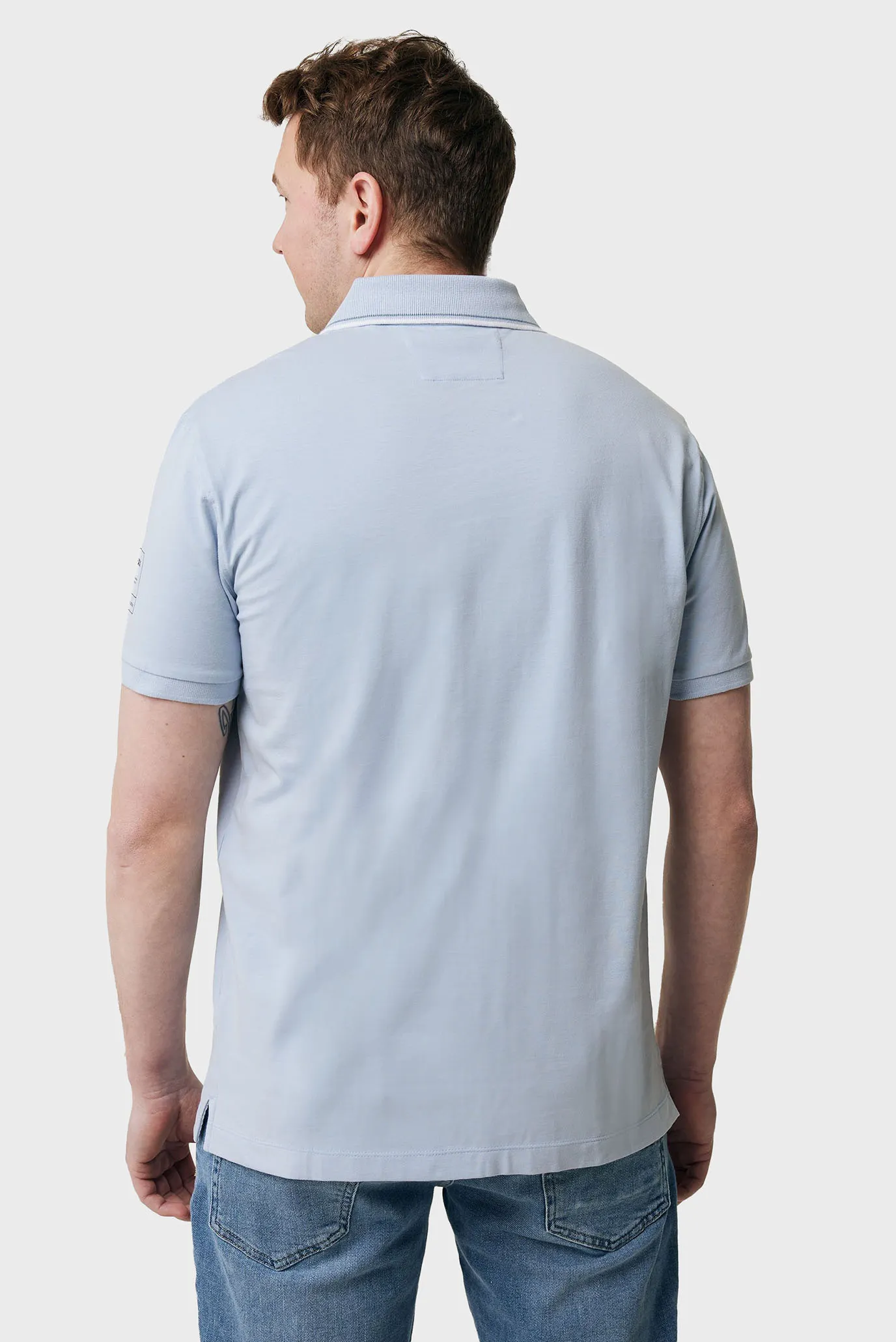 Мужское голубое поло 3