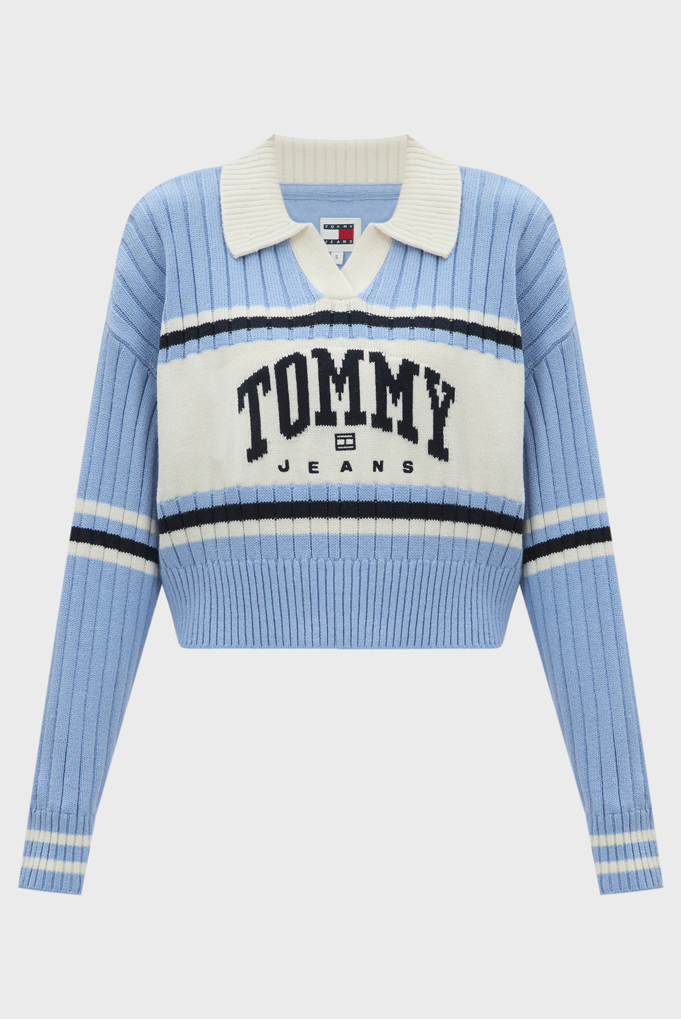 Женский голубой пуловер TJW VARSITY RUGBY SWEATER 1