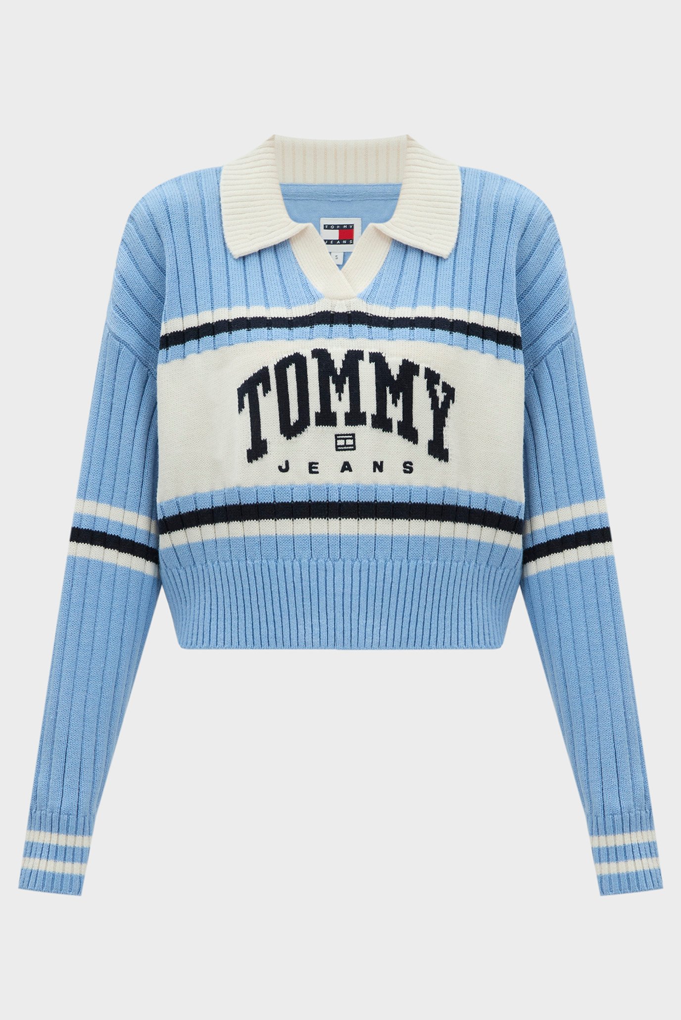 Жіночий блакитний пуловер TJW VARSITY RUGBY SWEATER 1