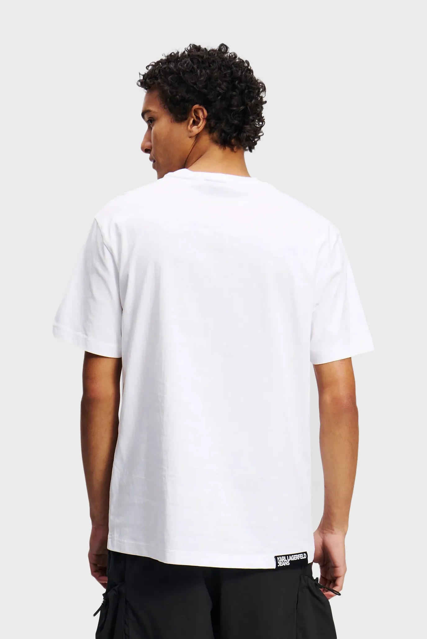 Мужская белая футболка KLJ REG SS ESSENTIAL 3