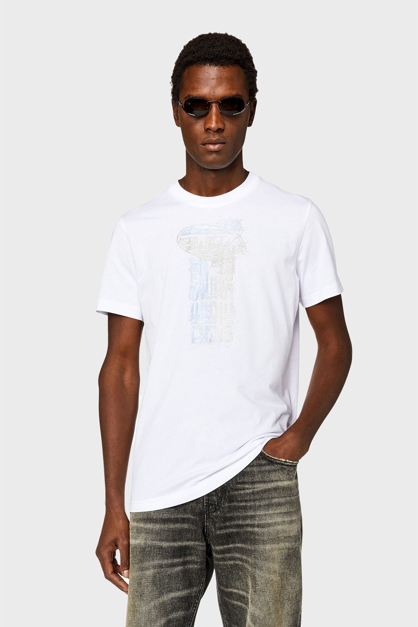 Мужская белая футболка T-DIEGOR-K68 MAGLIETTA 1