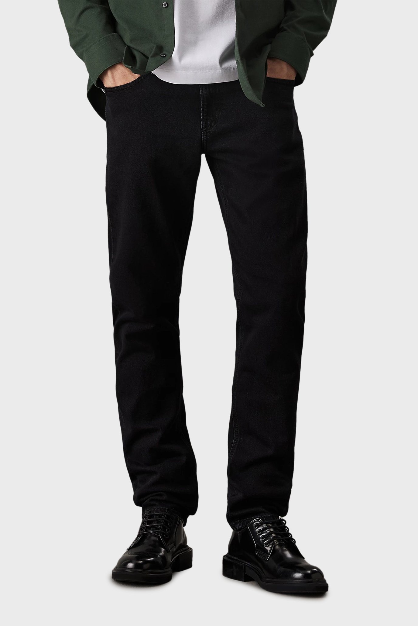 Чоловічі чорні джинси SLIM FIT WASHED BLACK 1