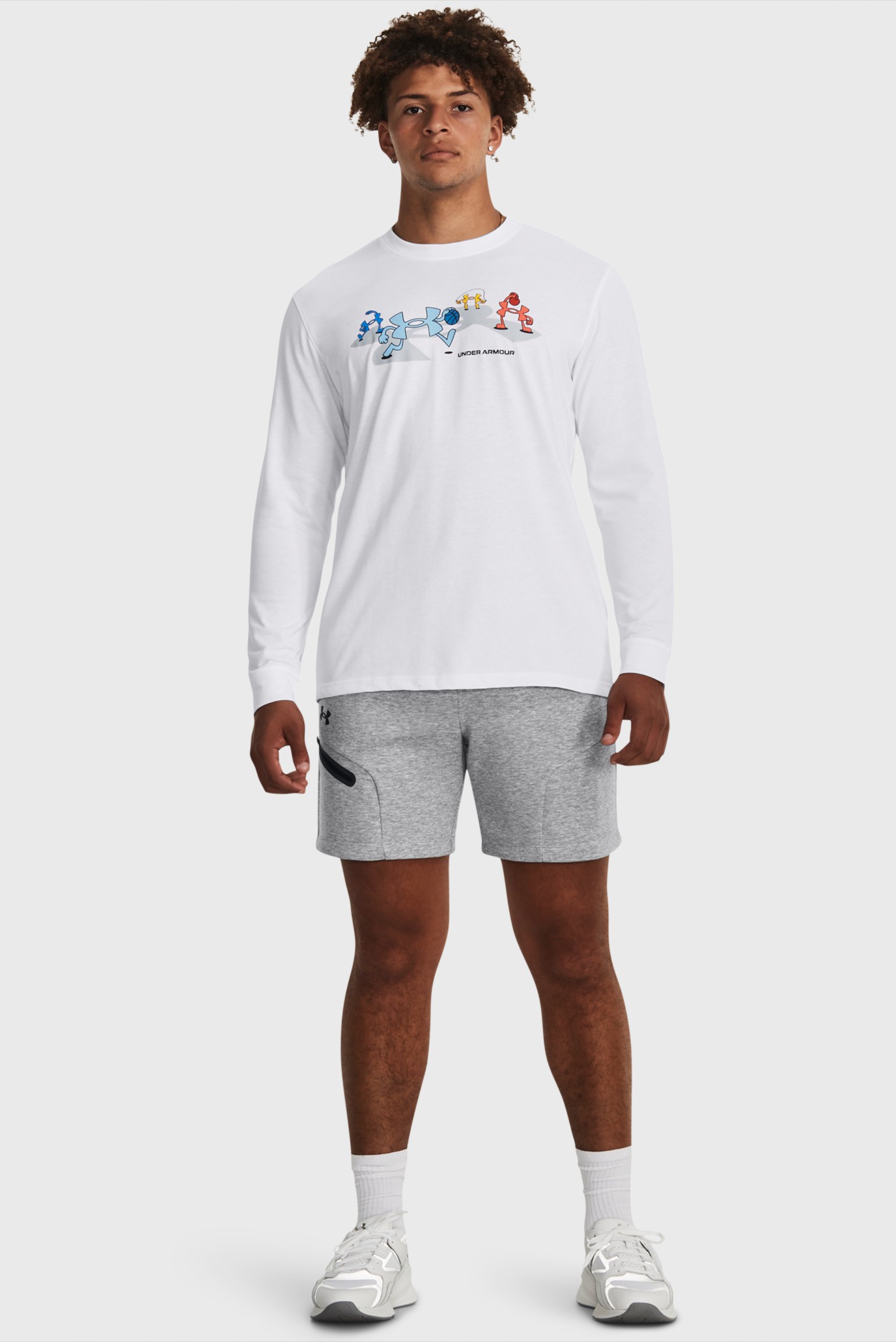 Чоловічі сірі шорти UA Unstoppable Flc Shorts 1