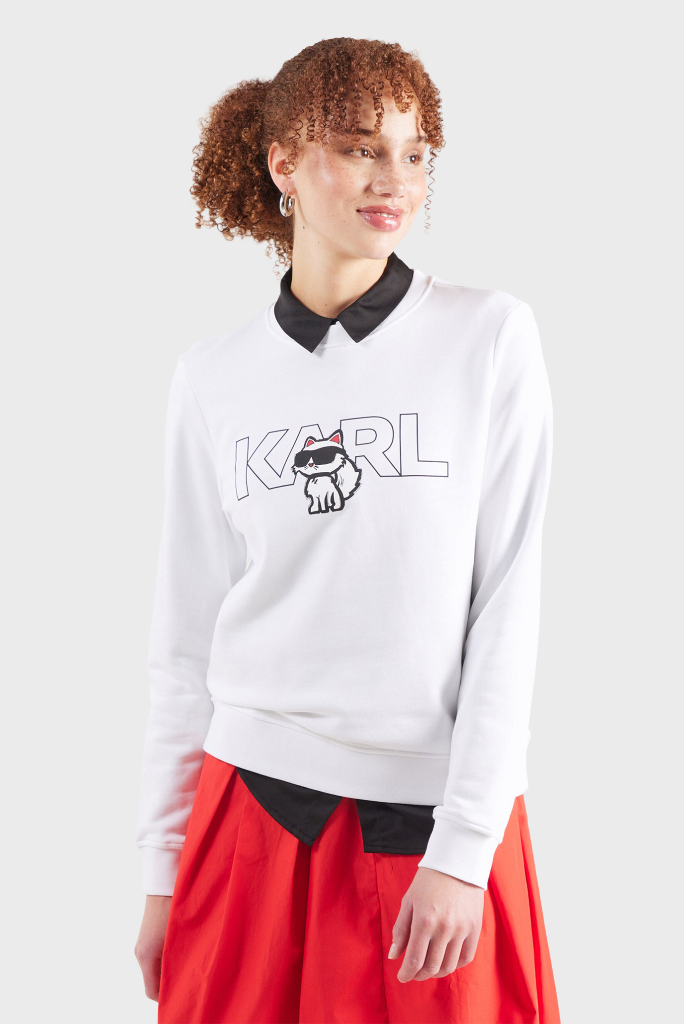 Женский белый свитшот Белый M Karl Lagerfeld A3W20056 Женский белый свитшот Белый M Karl Lagerfeld A3W20056