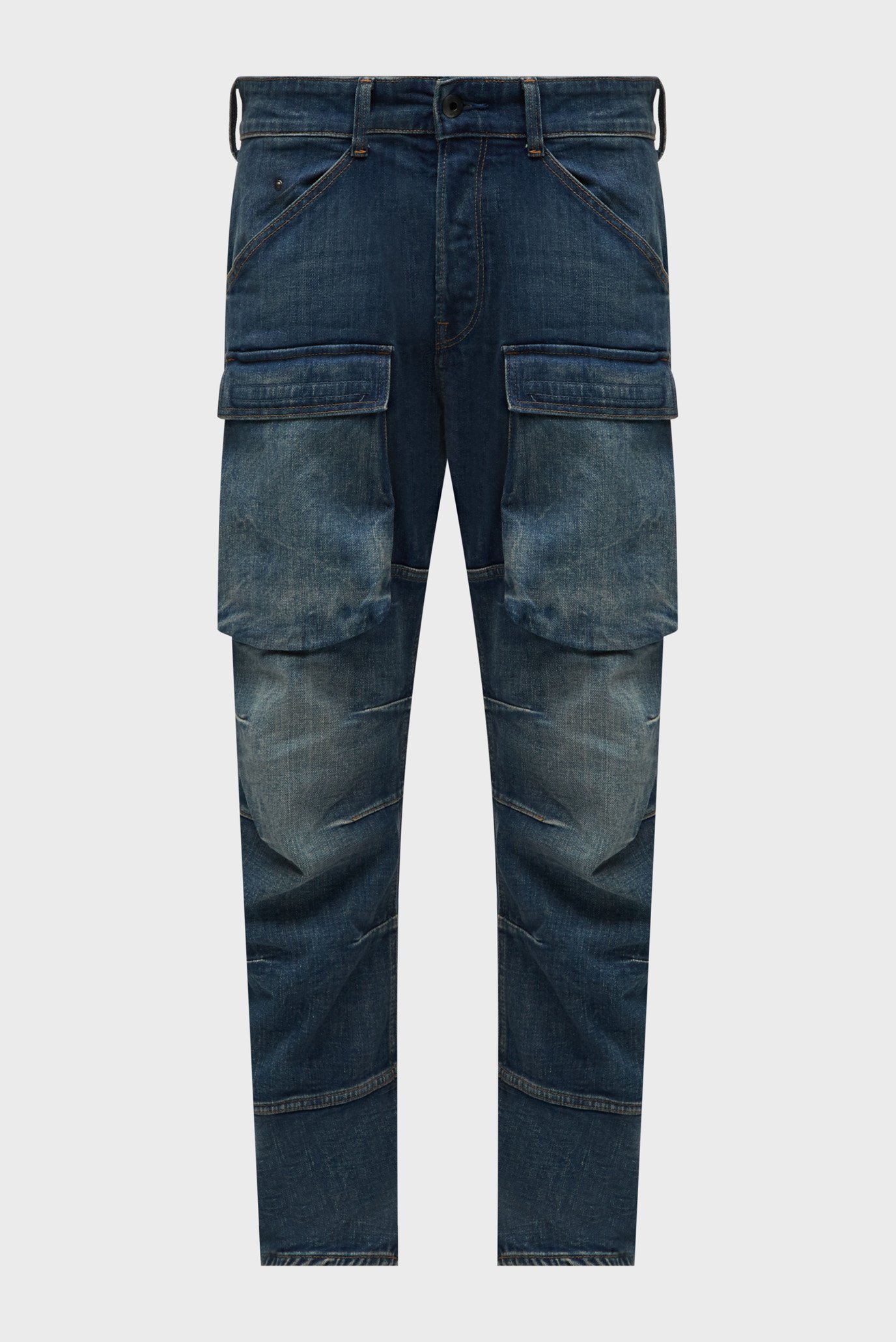 Чоловічі сині джинси 3D Regular Tapered Denim Cargo 1