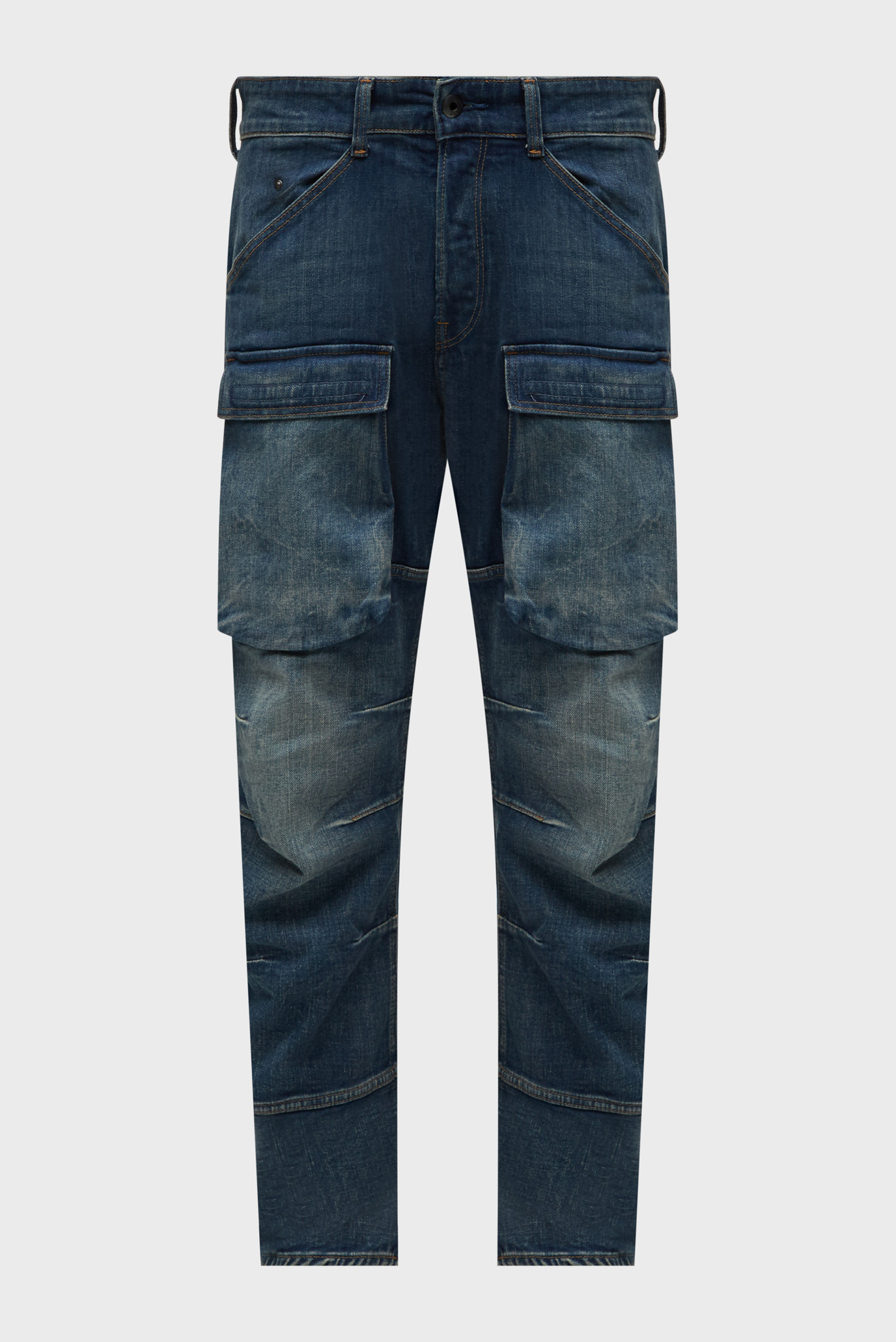 Мужские синие джинсы 3D Regular Tapered Denim Cargo 1