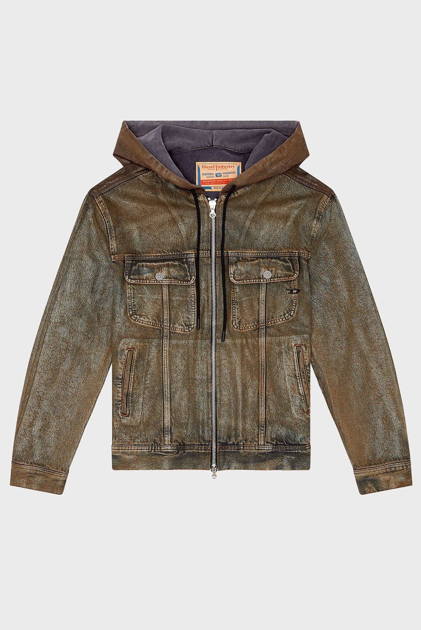 Мужская коричневая джинсовая куртка D-GROSS-S1 GIACCA Diesel