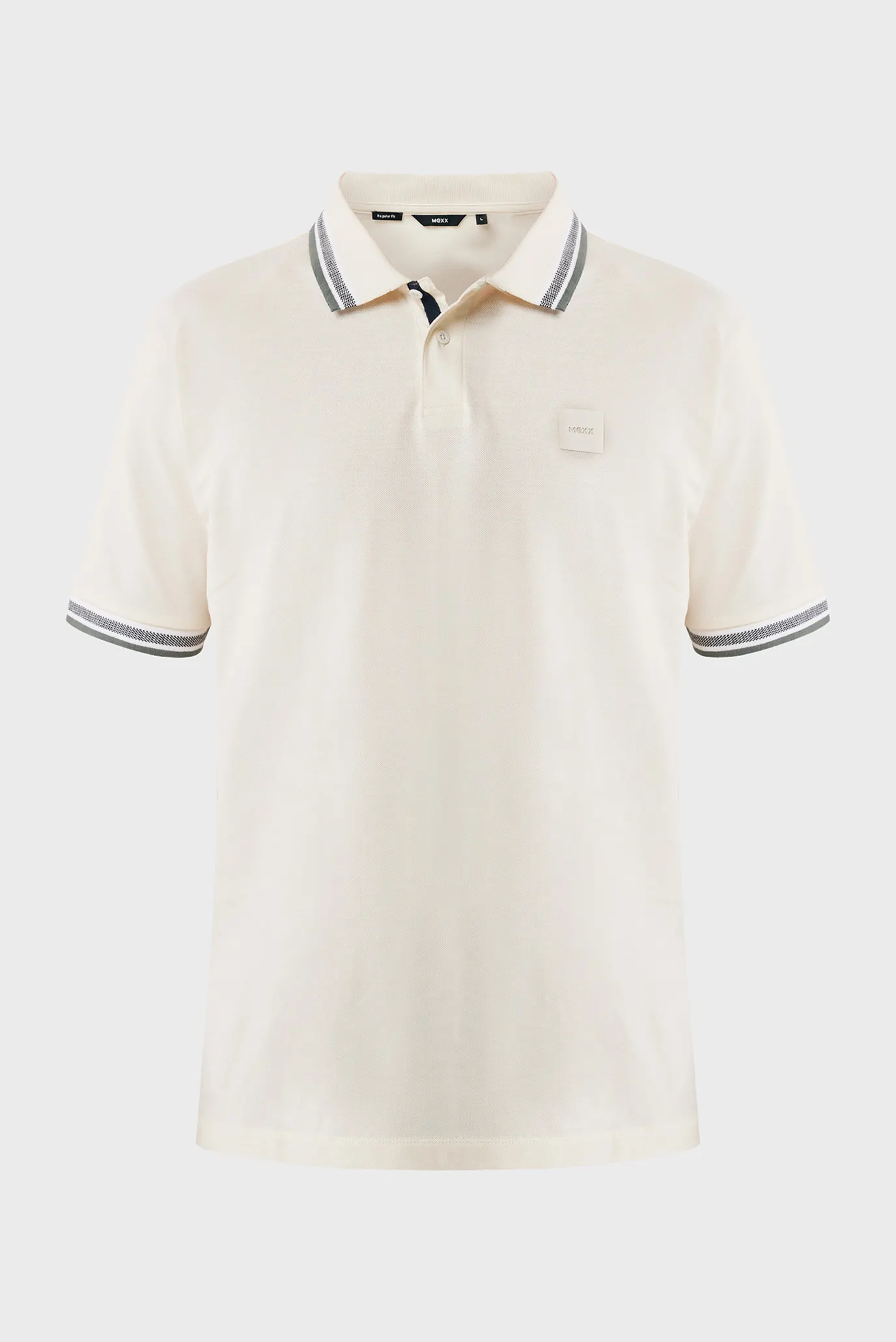 Мужское белое поло Tipping polo regular fit 5