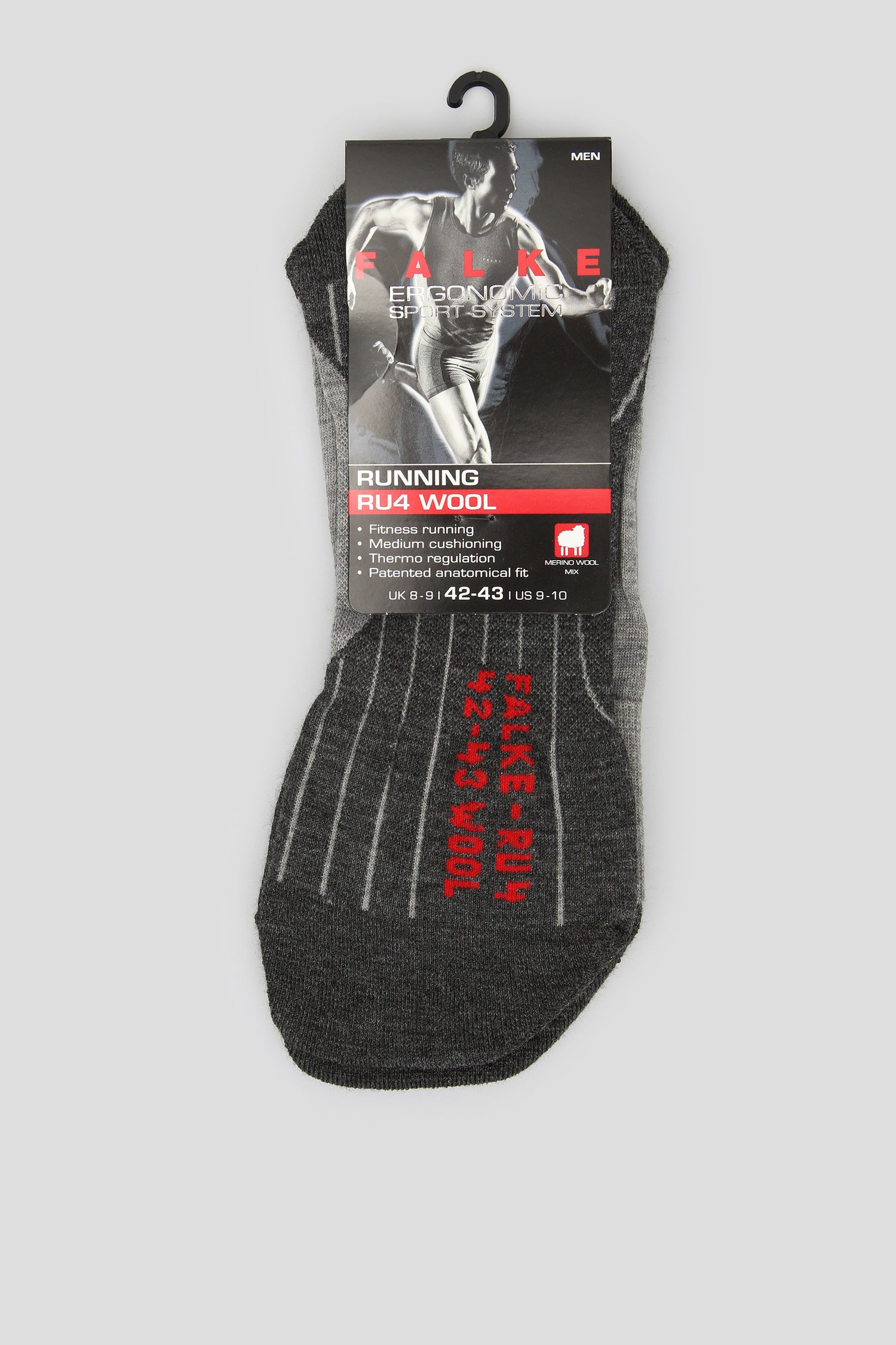 Чоловічі сірі шкарпетки для бігу RU4 1