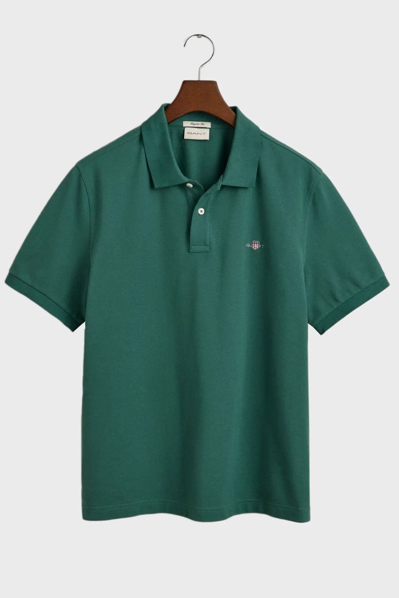 Чоловіче зелене поло REG SHIELD SS PIQUE POLO 5