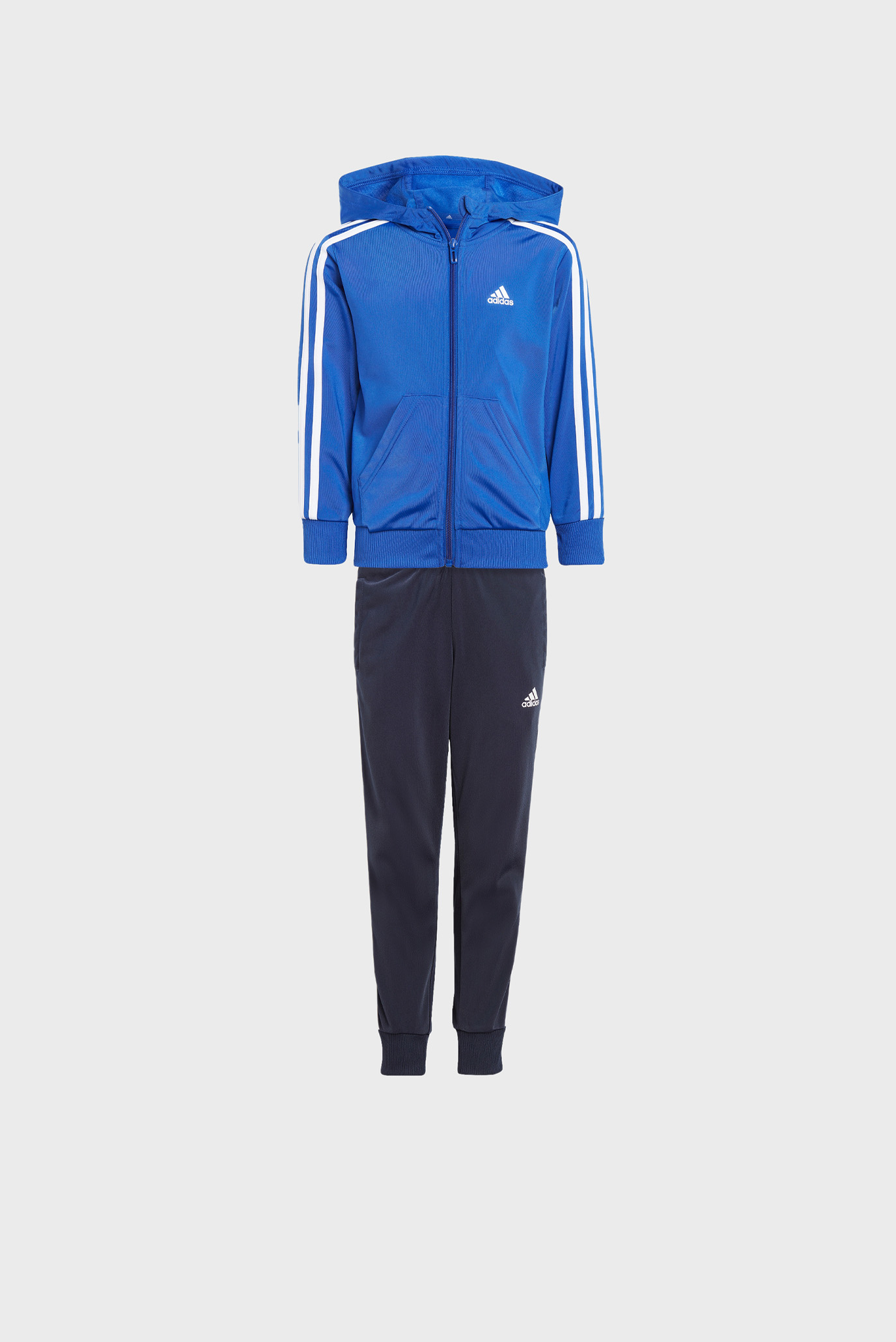 Дитячий синій спортивний костюм (худі, штани) Essentials 3-Stripes Shiny 1