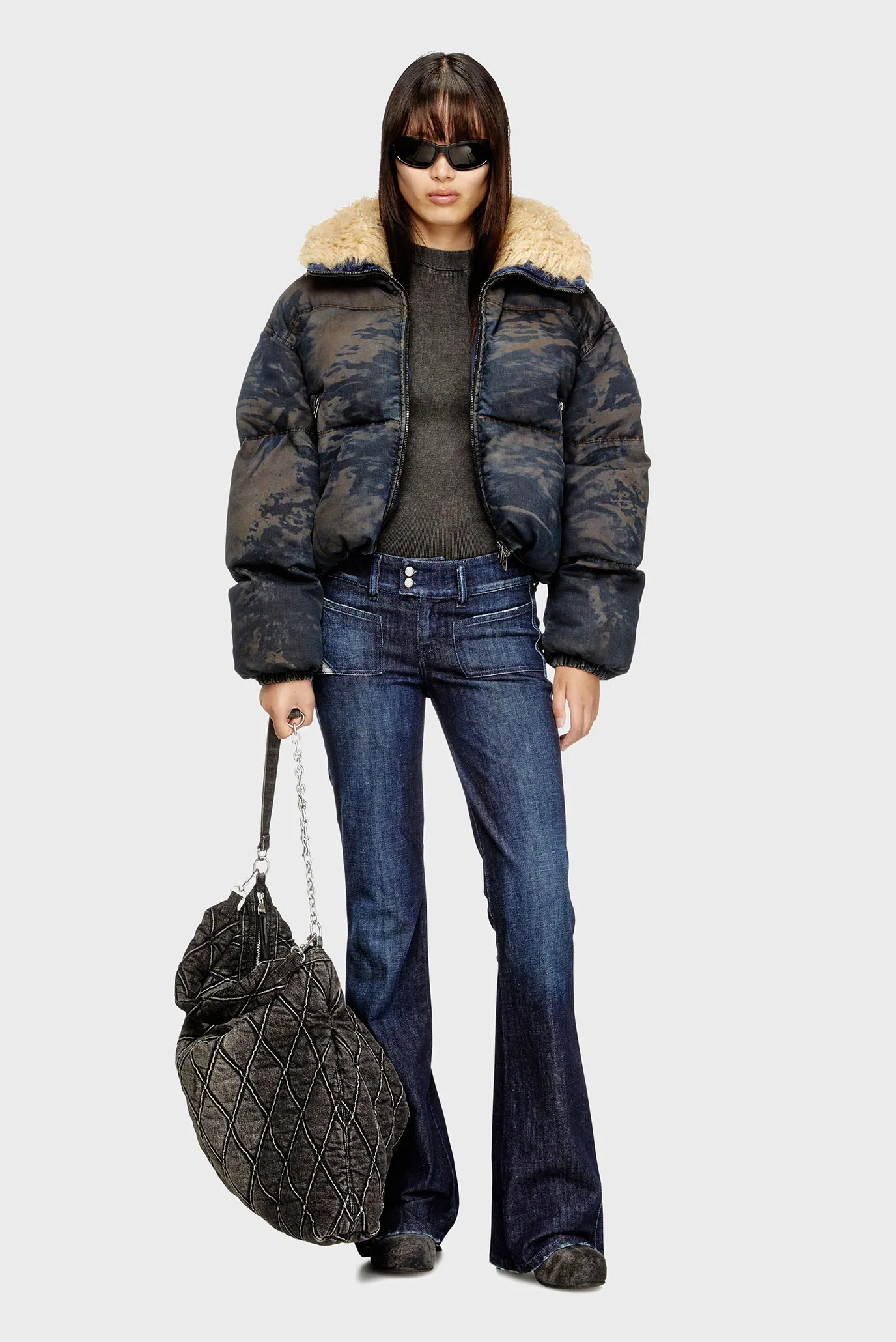 Жіноча темно-синя куртка W-AVES-FUR 2