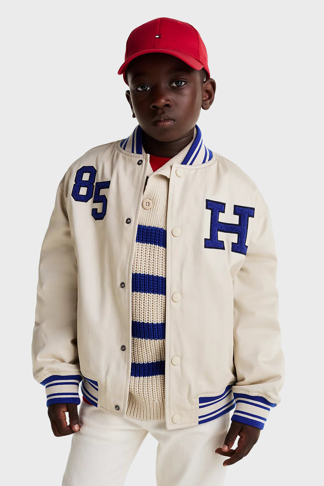 Дитячий бежевий бомбер TWILL BADGE VARSITY JACKET 1